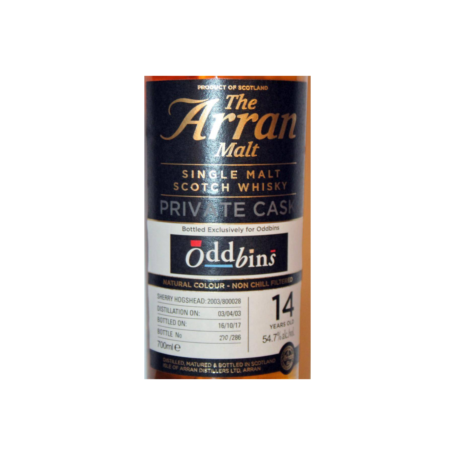Arran Private Cask 2003 14 Years Single Malt Whisky 2