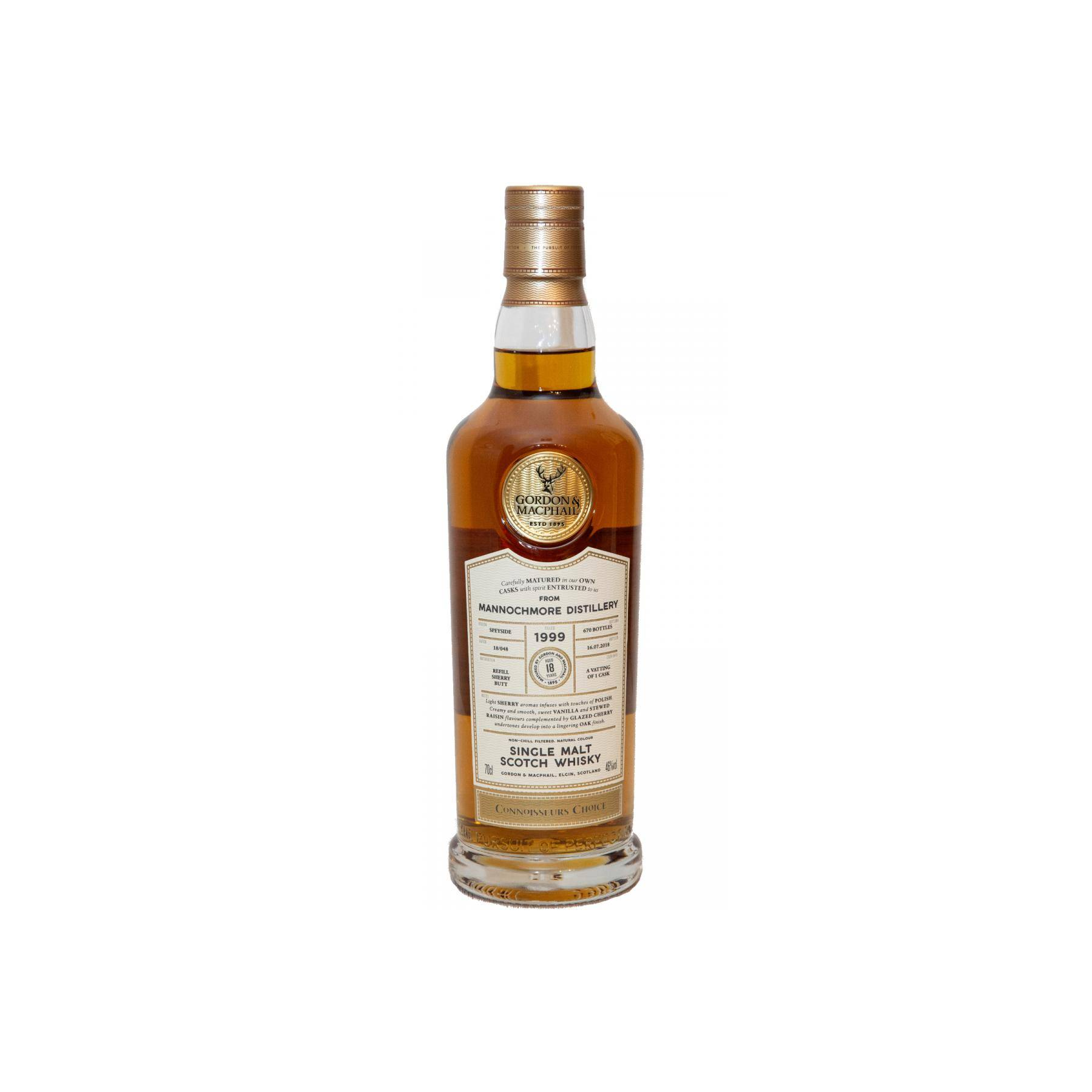 Mannochmore Connoisseurs Choice 1999 18 Years Single Malt Whisky 2