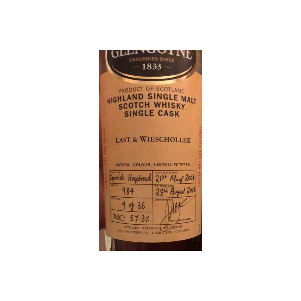 Glengoyne Single Cask 2008 10 Years Single Malt Whisky