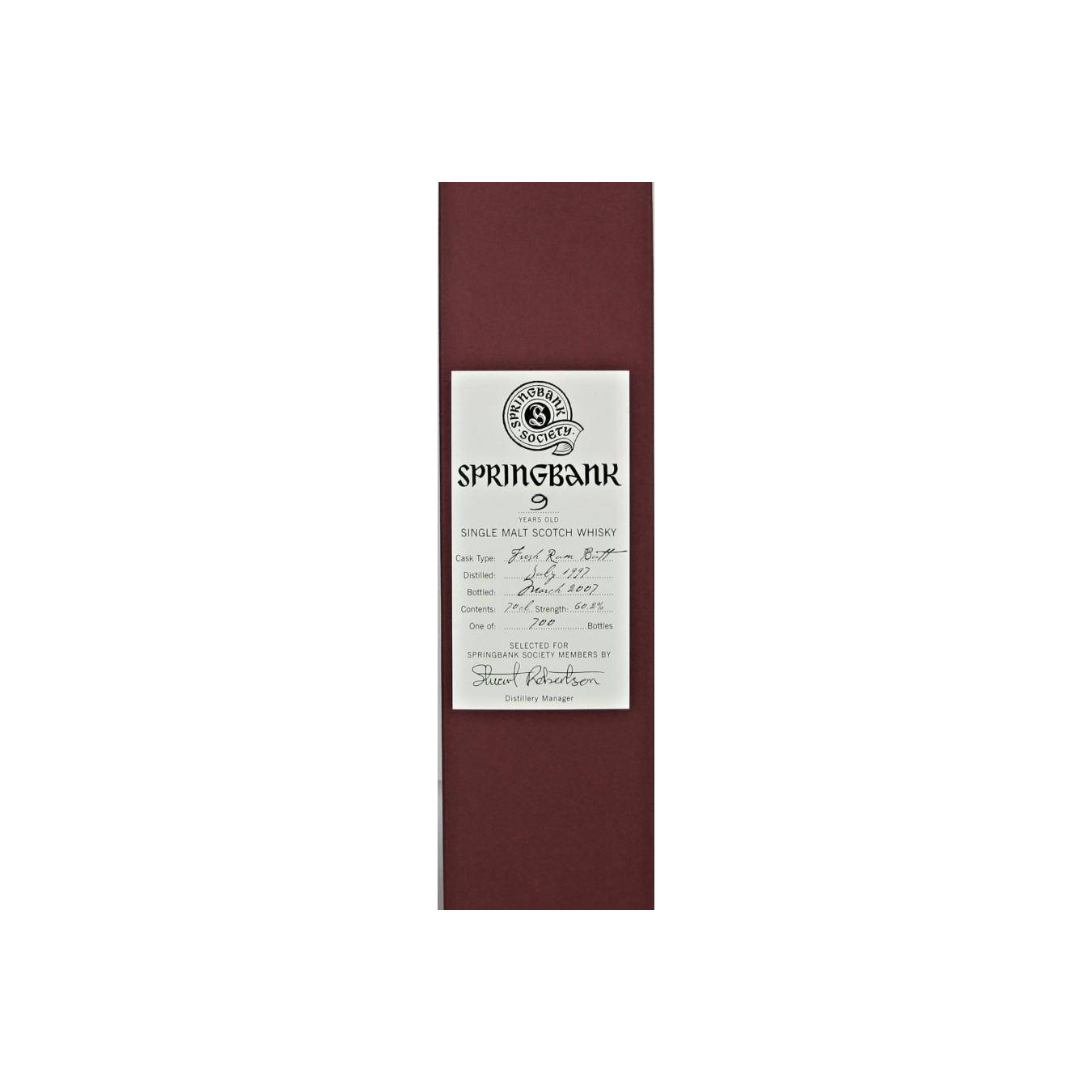 Springbank 1997 9 Years Single Malt Whisky 2