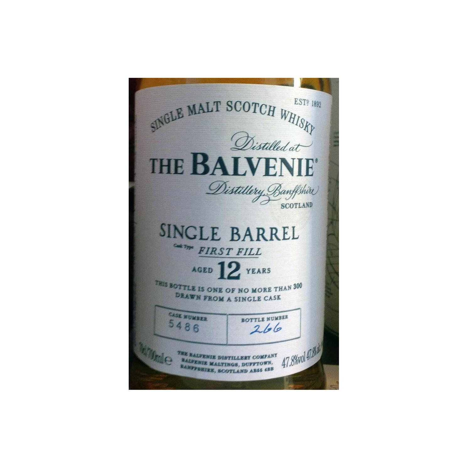 The Balvenie Single Cask 12 Years Single Malt Whisky
