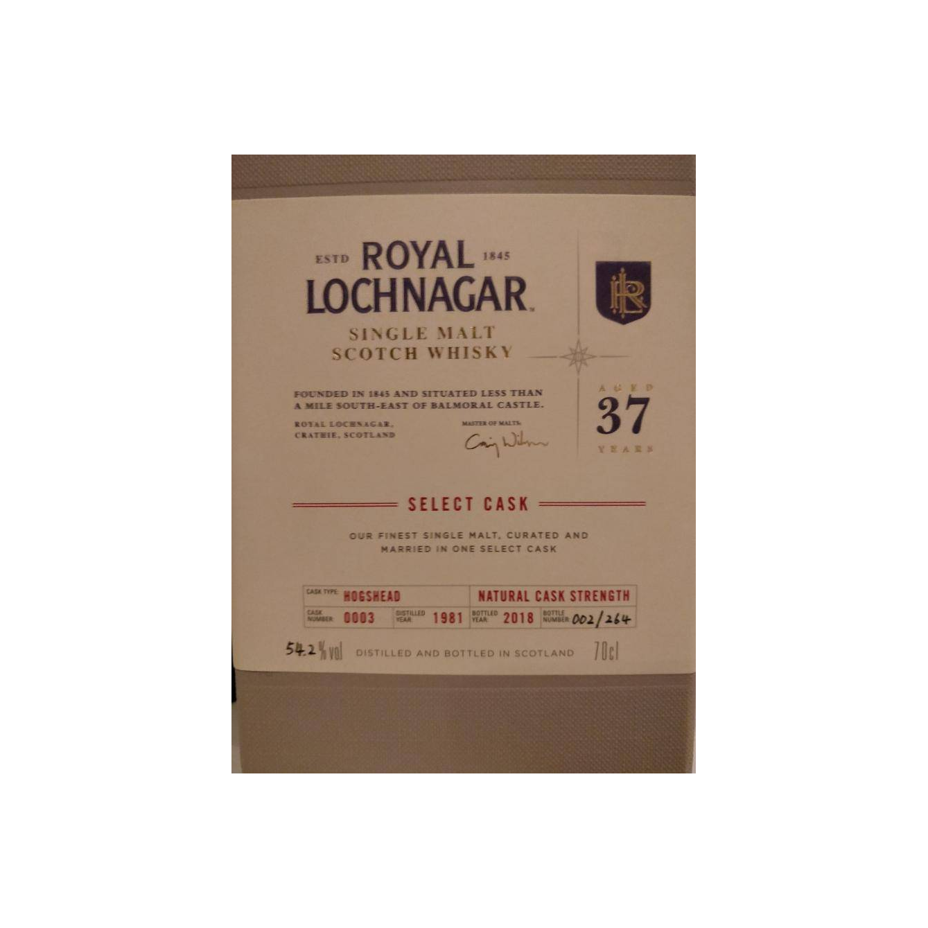 Royal Lochnagar 1981 37 Years Single Malt Whisky 2