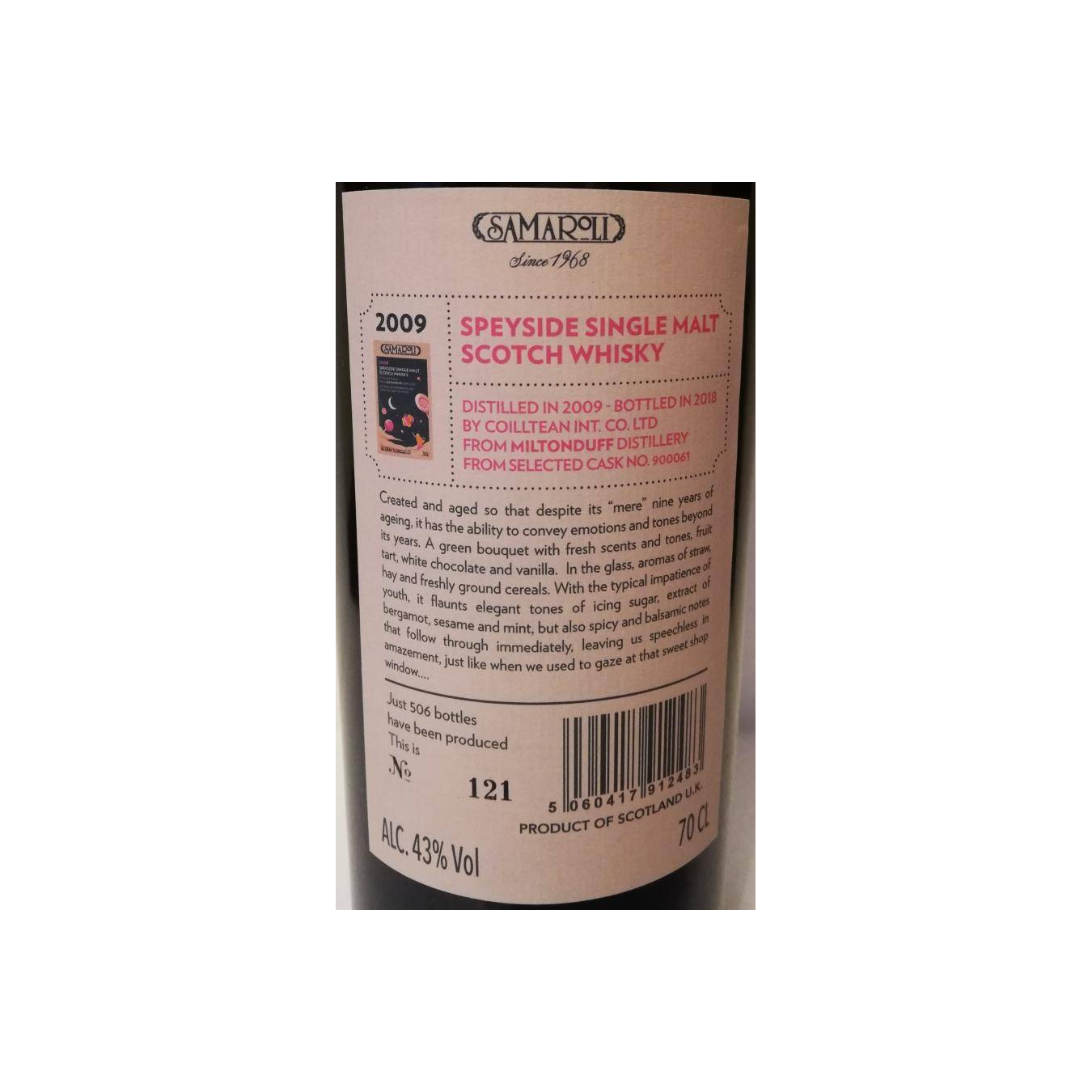 Miltonduff 2009 9 Years Single Malt Whisky 3