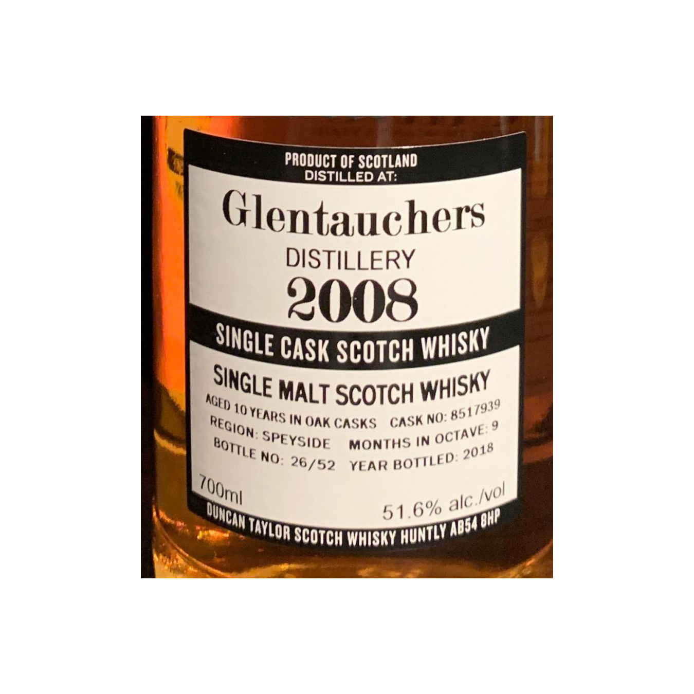 Glentauchers The Octave 2008 10 Years Single Malt Whisky