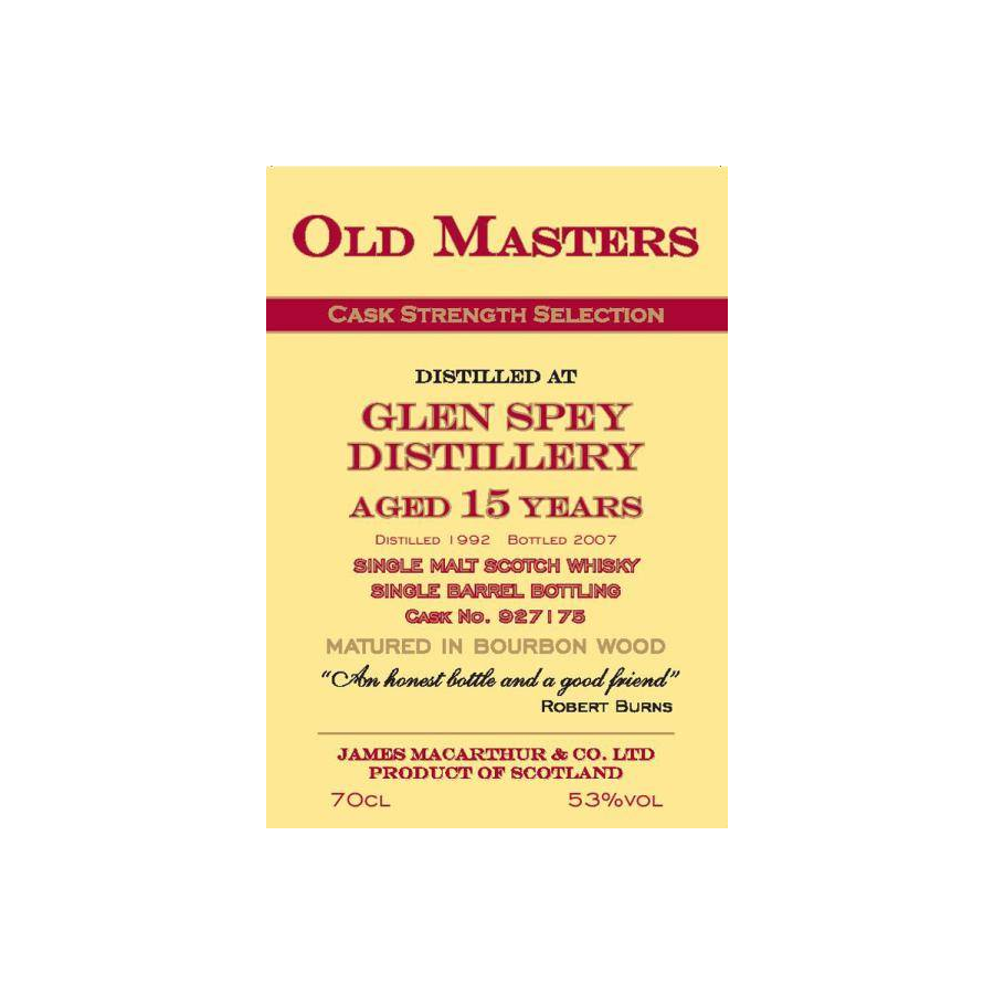 Glen Spey 1992 15 Years Single Malt Whisky 2