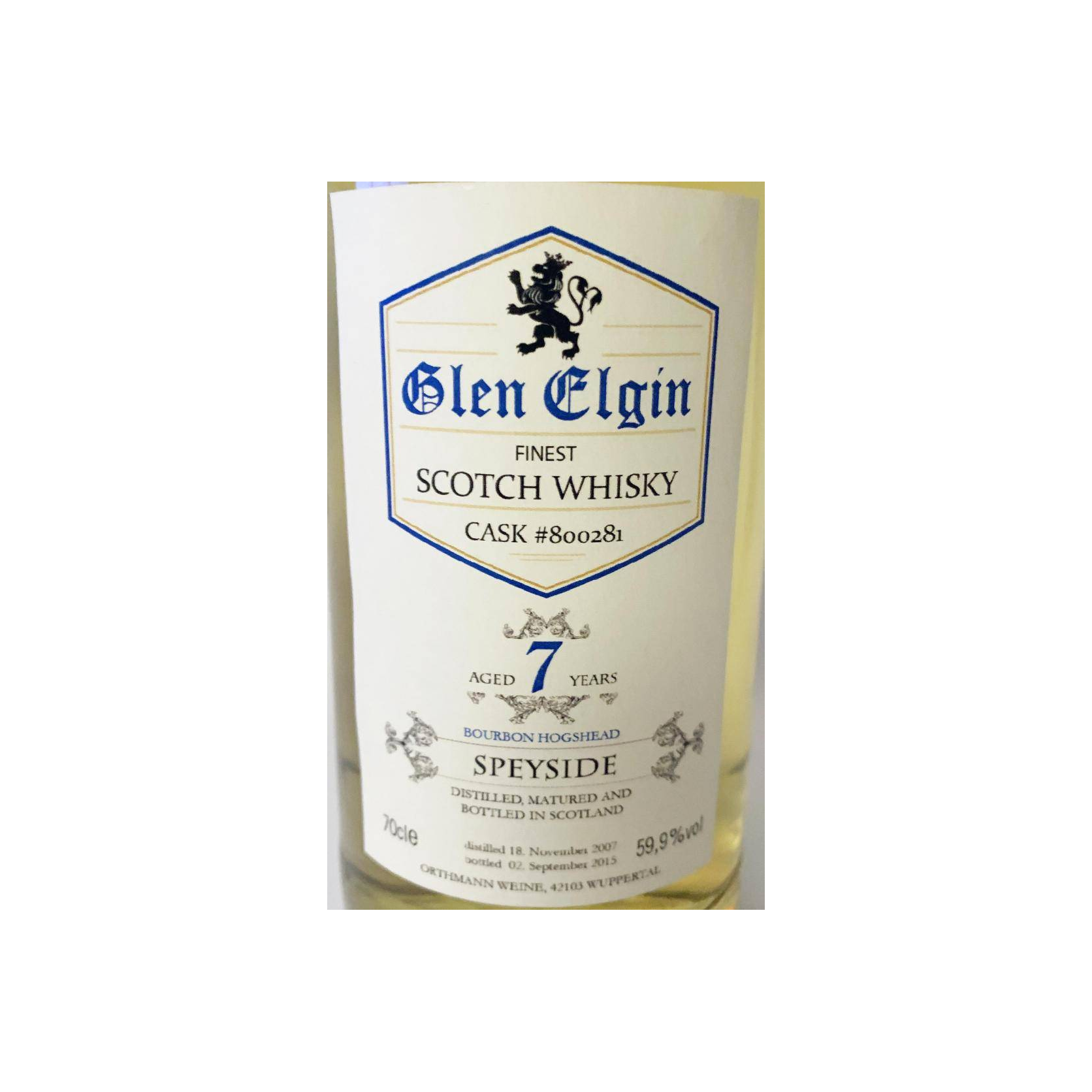 Glen Elgin 2007 7 Years Single Malt Whisky 2