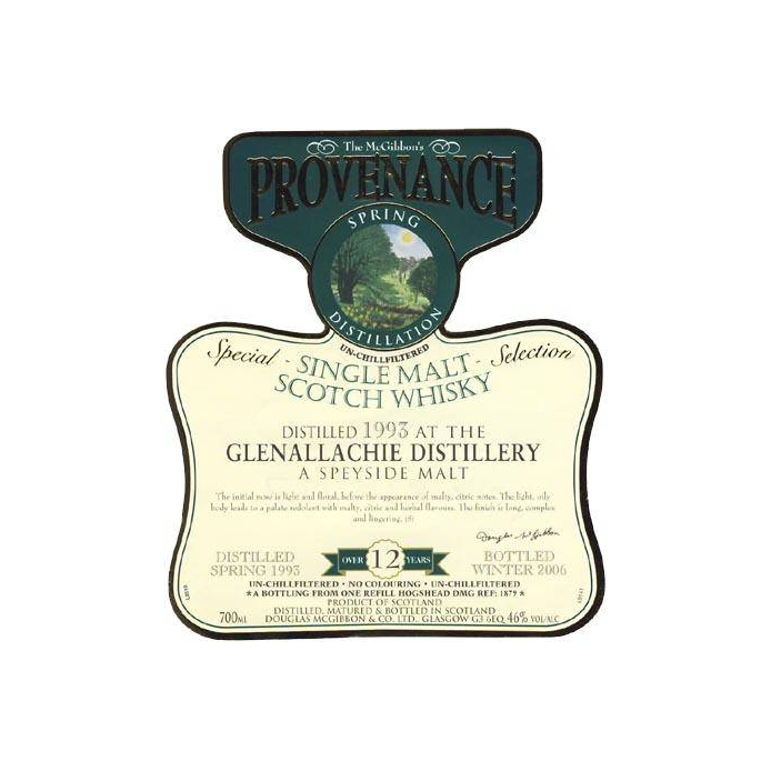 The GlenAllachie McGibbon's Provenance 1993 12 Years Single Malt Whisky