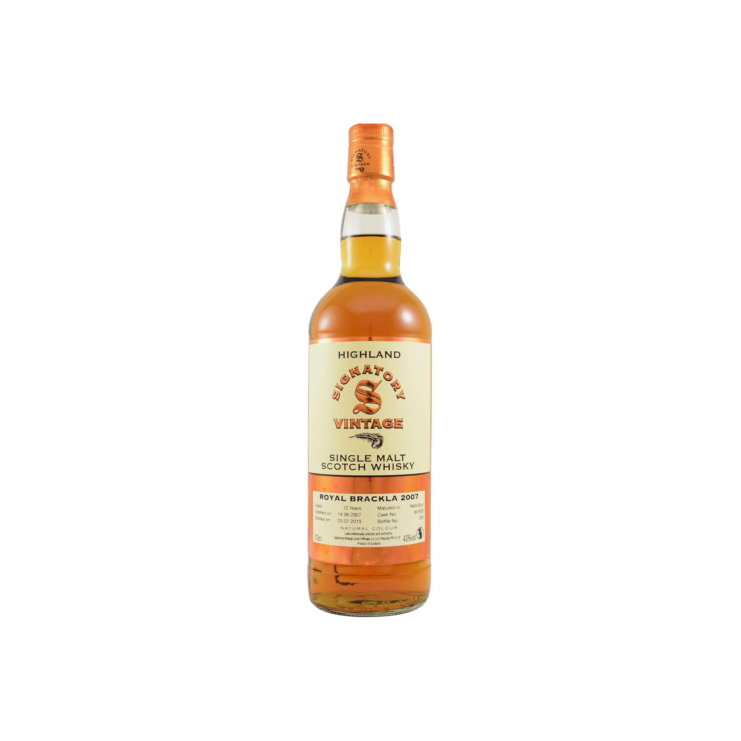 Royal Brackla Vintage Collection 2007 12 Years Single Malt Whisky