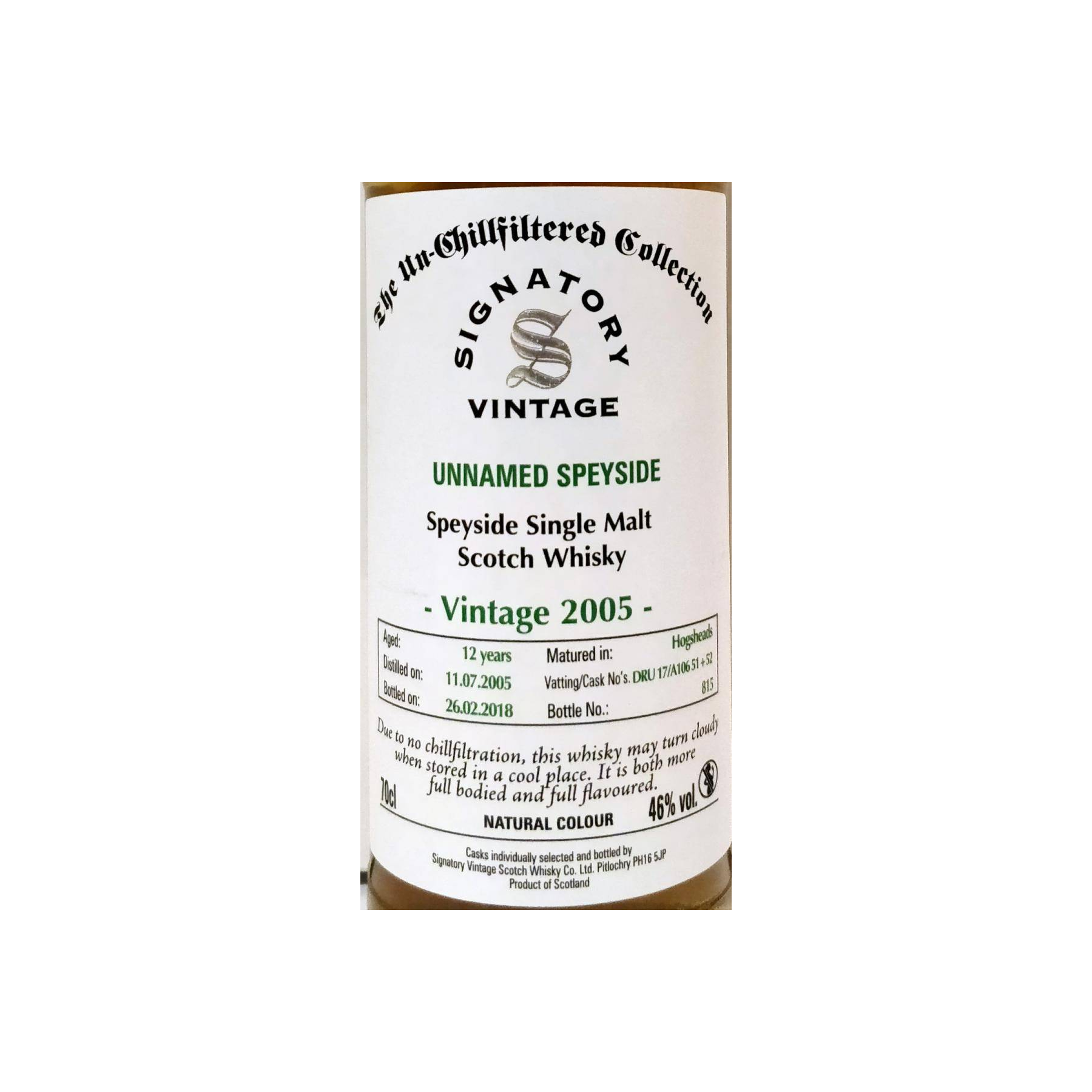 Signatory Vintage The Un-Chillfiltered Collection 2005 12 Years Single Malt Whisky 2