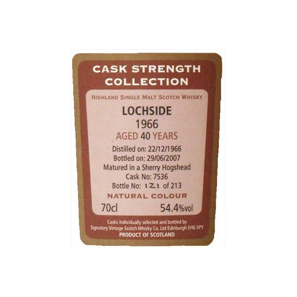 Lochside Cask Strength Collection 1966 40 Years Single Malt Whisky 2