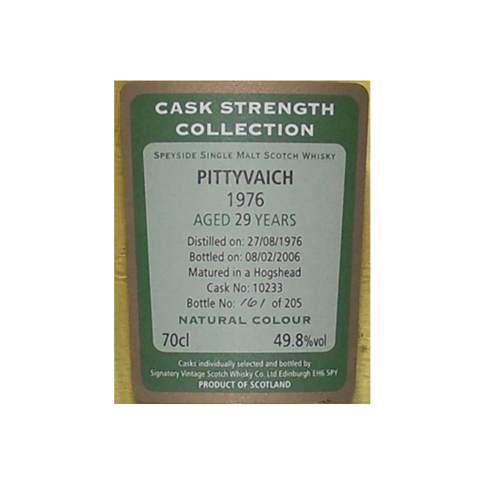 Pittyvaich Cask Strength Collection 1976 29 Years Single Malt Whisky 2