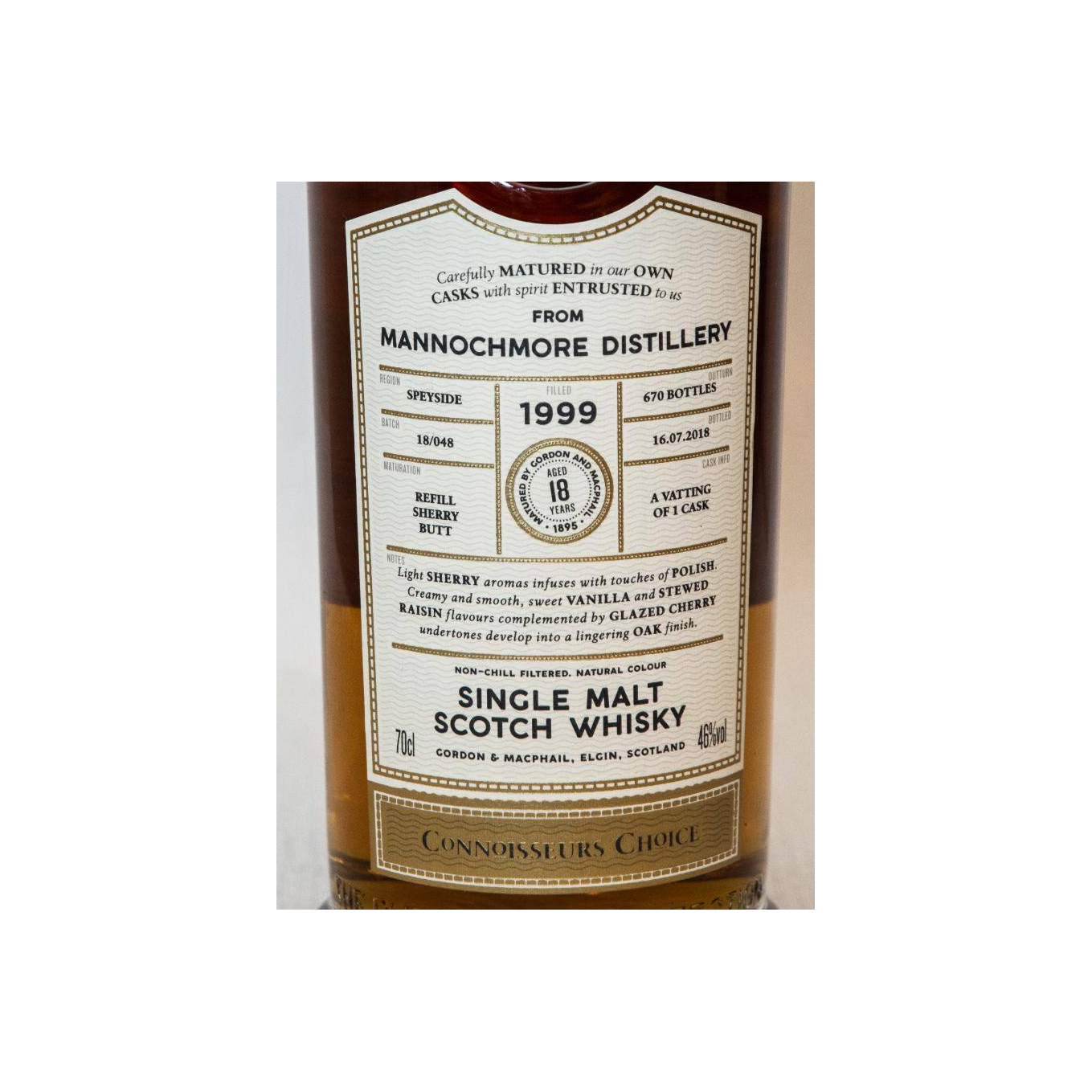 Mannochmore Connoisseurs Choice 1999 18 Years Single Malt Whisky 3