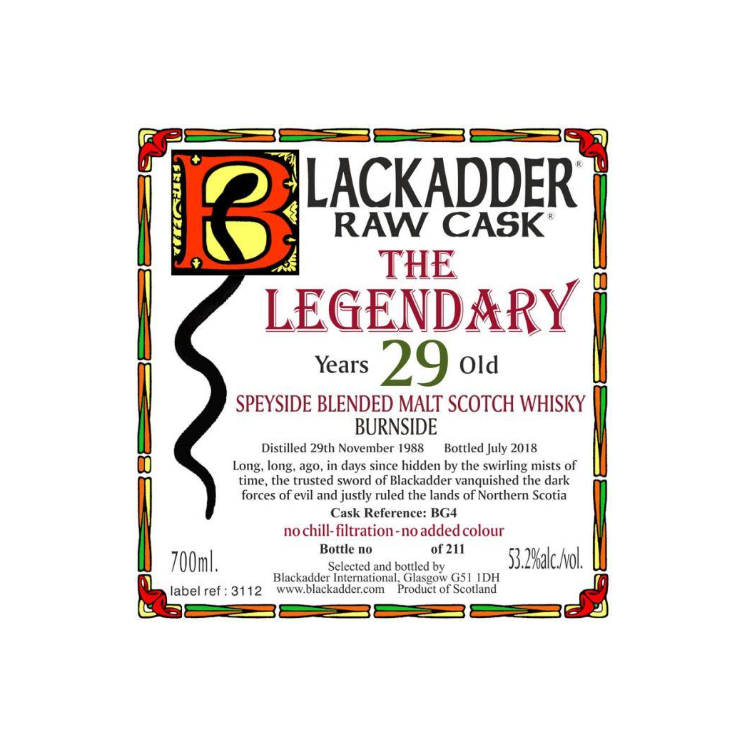 Blackadder 1988 29 Years Blended Malt Whisky 3