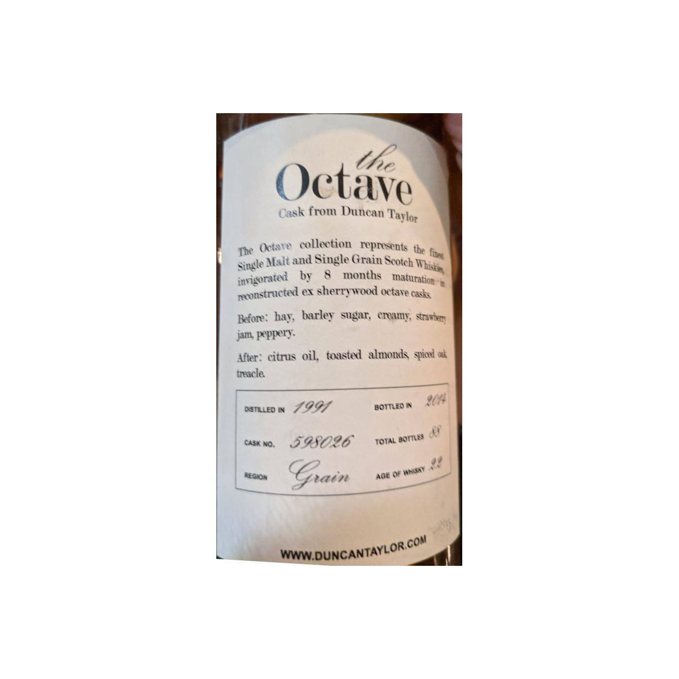 North British The Octave 1991 22 Years Single Grain Whisky
