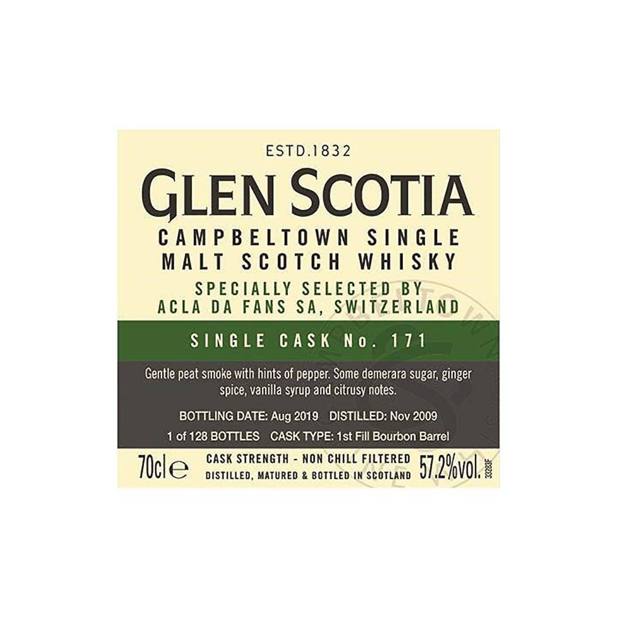 Glen Scotia Single Cask 2009 9 Years Single Malt Whisky 2