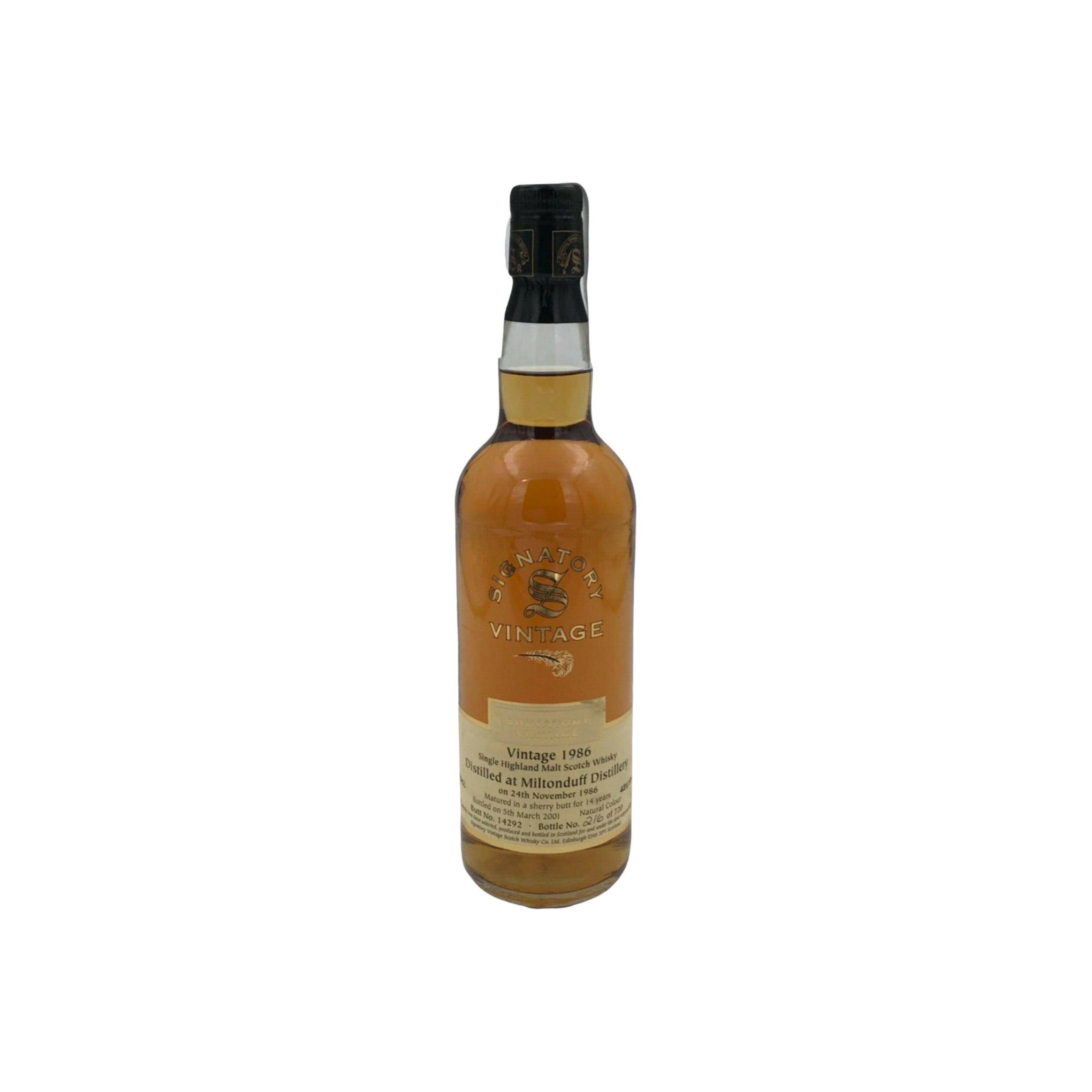 Miltonduff Vintage Collection 1986 14 Years Single Malt Whisky