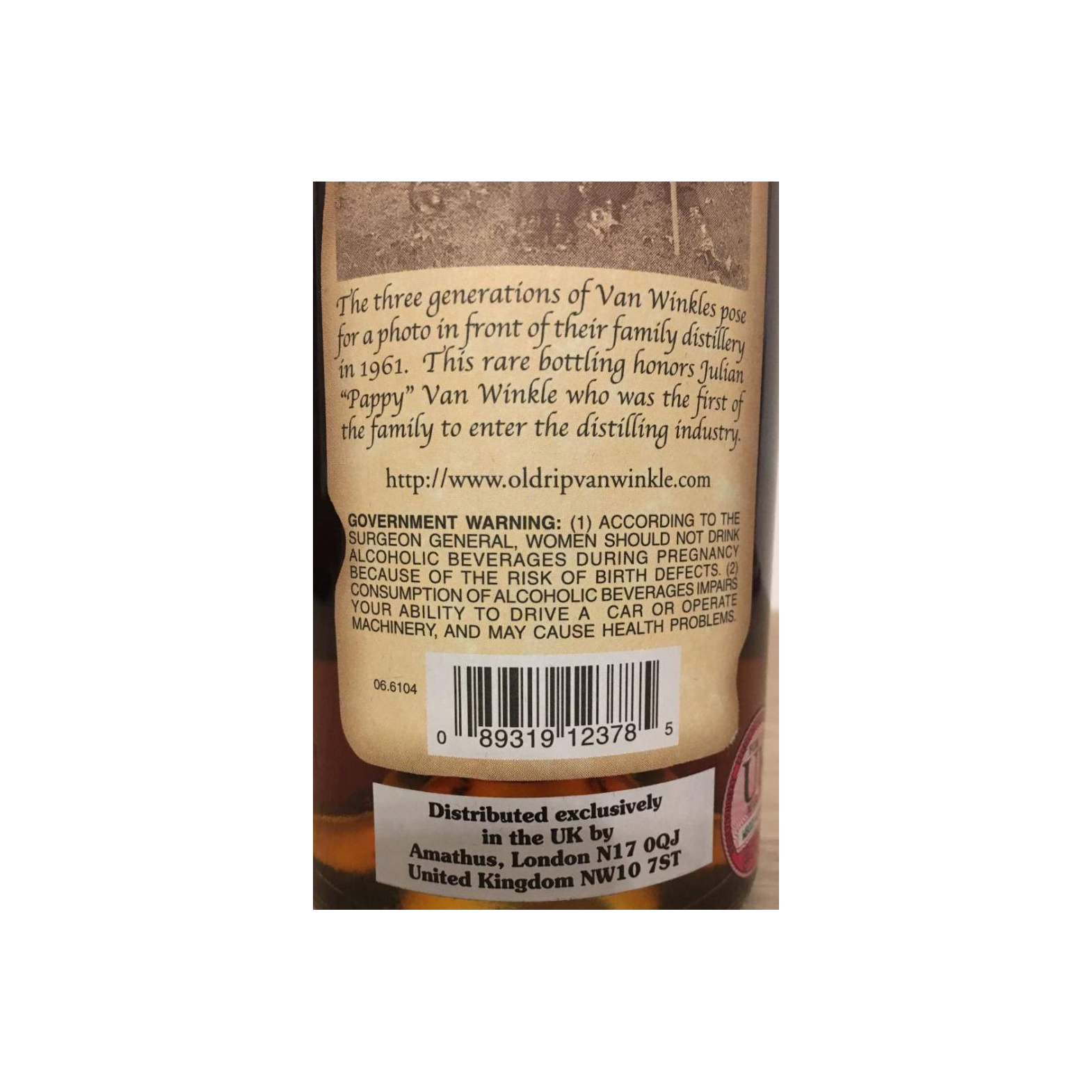 Pappy Van Winkle's 23 Years Bourbon Whisky