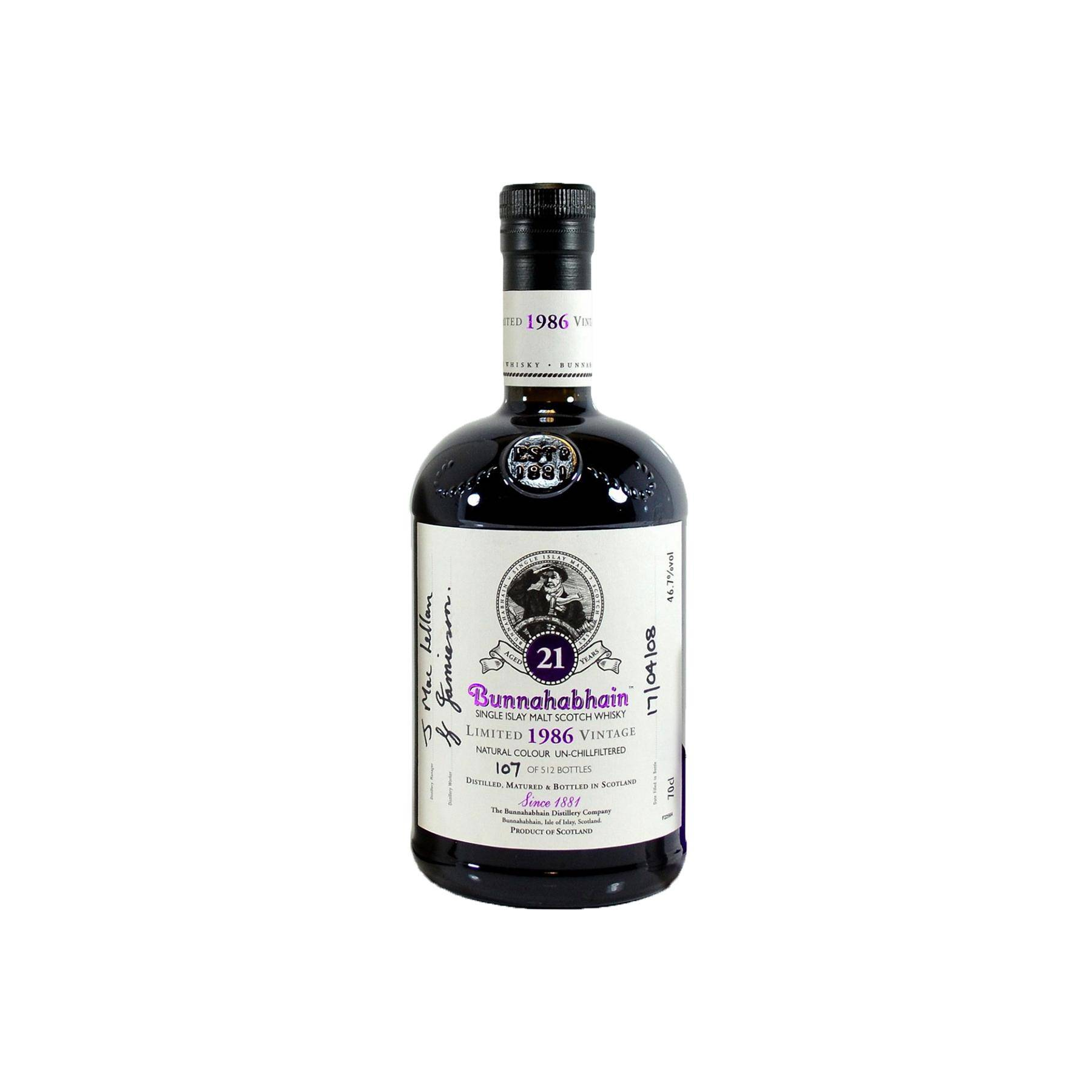 Bunnahabhain 1986 21 Years Single Malt Whisky 2