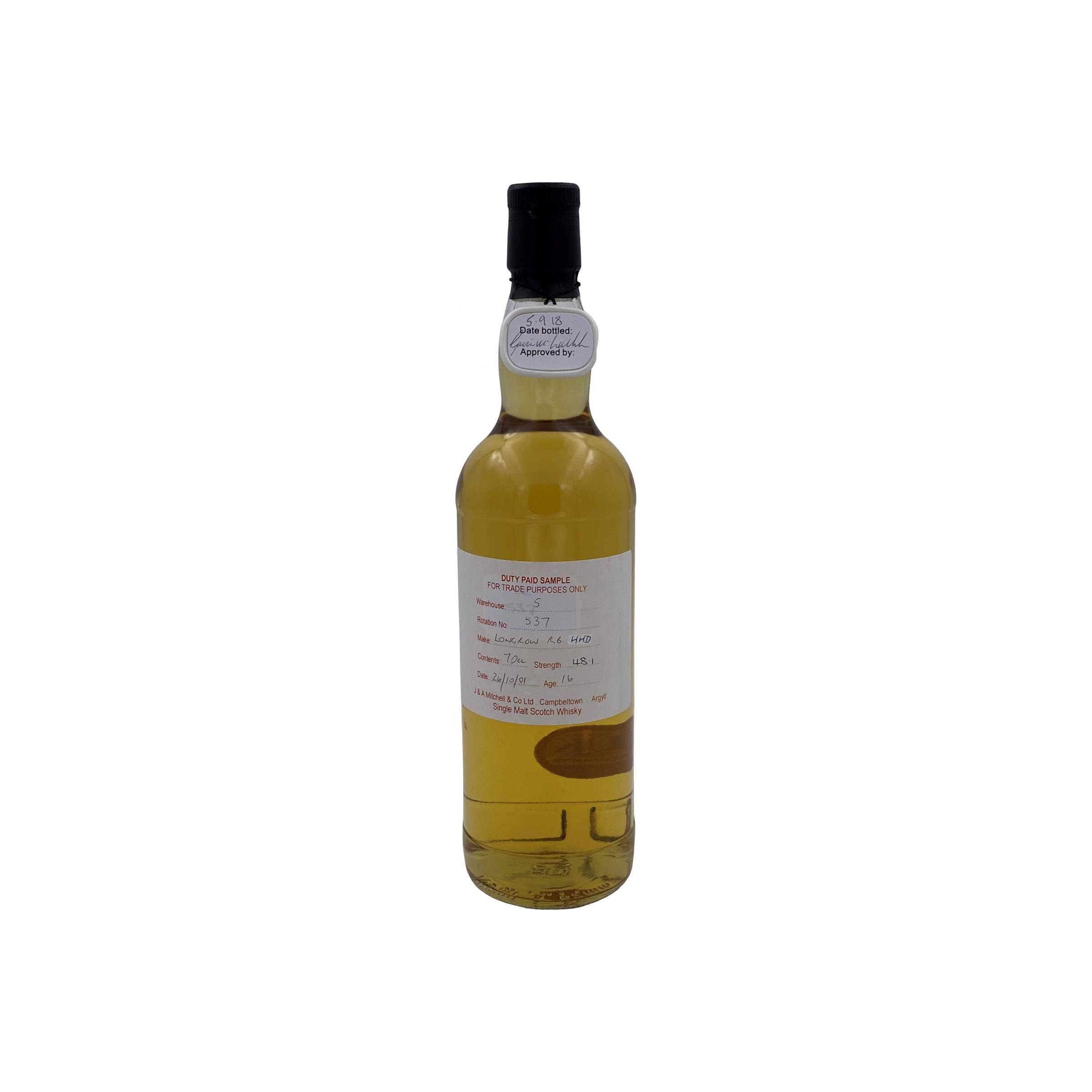 Longrow Duty Paid Sample - For Trade Purposes Only 2001 16 Years Single Malt Whisky