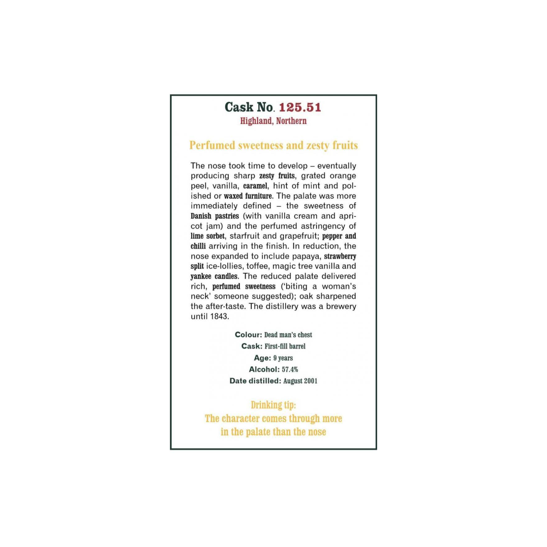 The Scotch Malt Whisky Society 2001 9 Years Single Malt Whisky