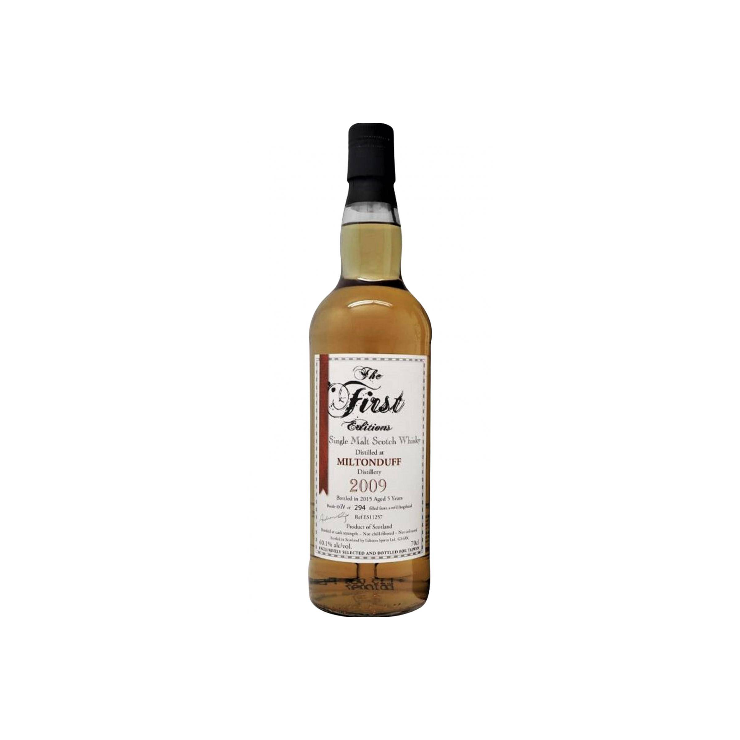 Miltonduff The First Editions 2009 5 Years Single Malt Whisky