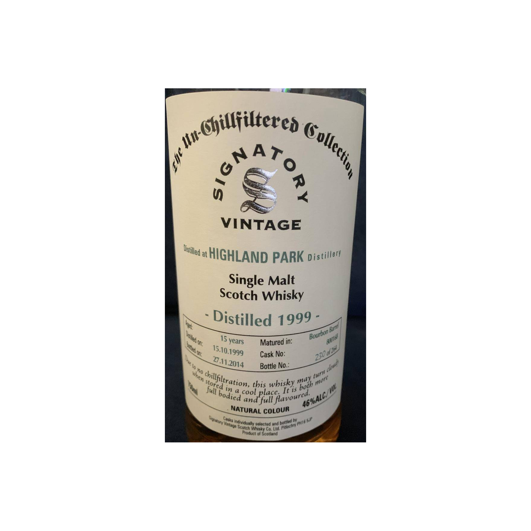 Highland Park The Un-Chillfiltered Collection 1999 15 Years Single Malt Whisky