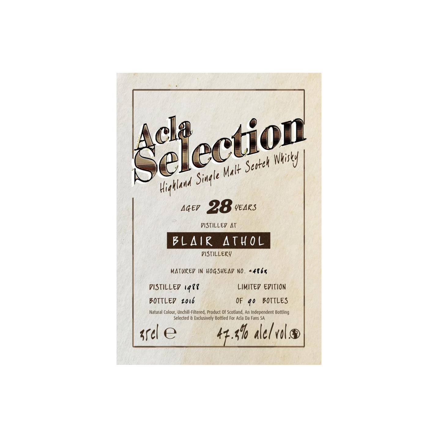 Blair Athol 1988 28 Years Single Malt Whisky