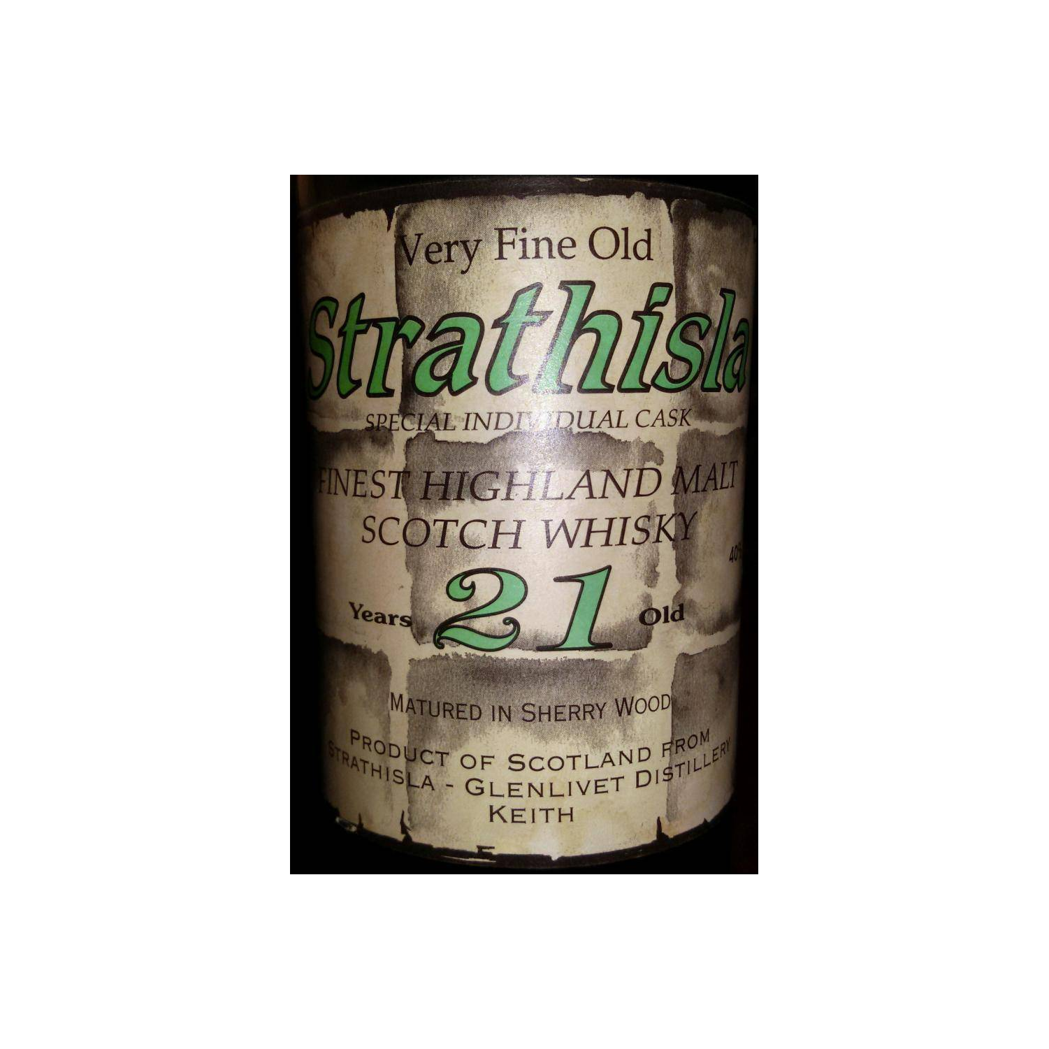 Strathisla 21 Years Single Malt Whisky