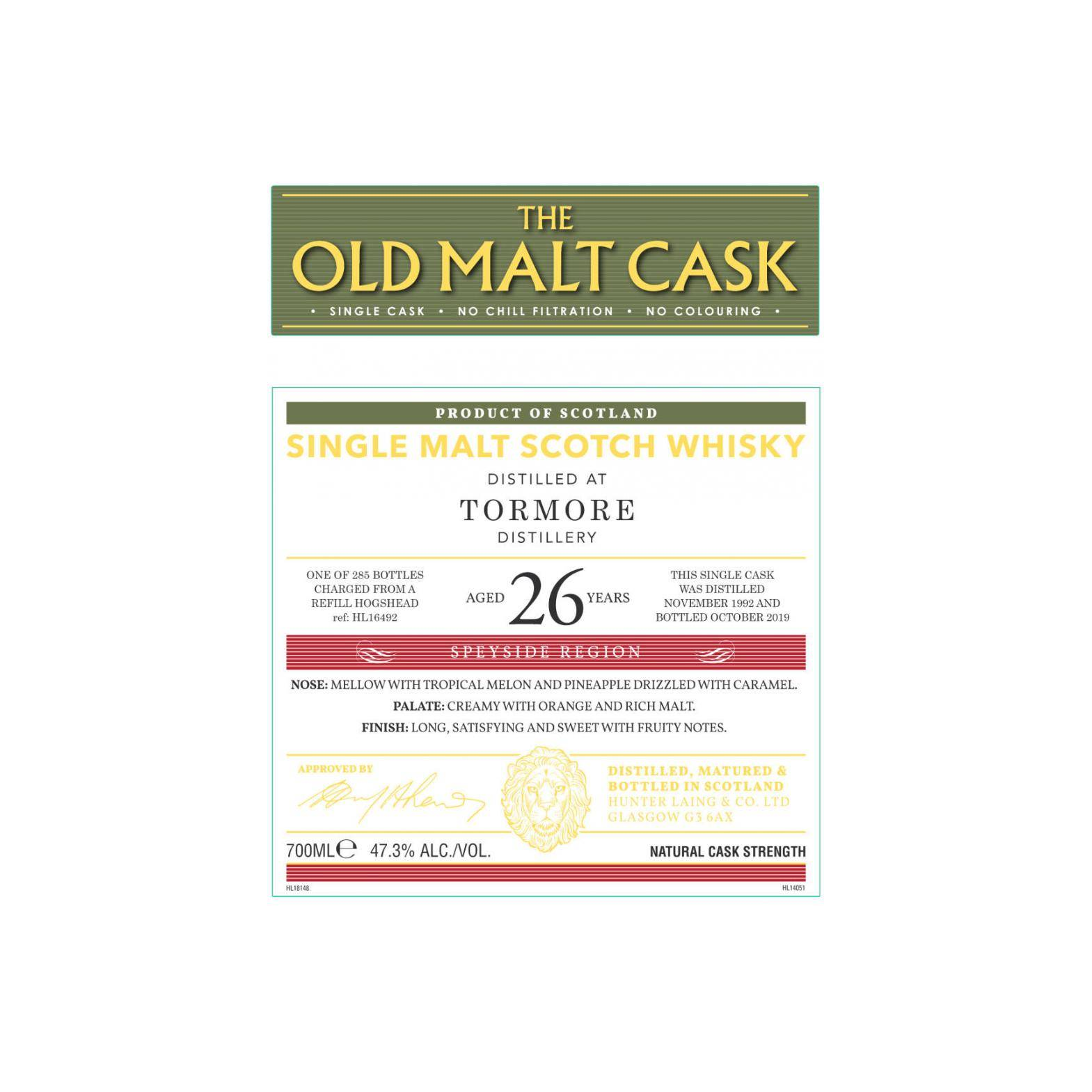 Tormore Old Malt Cask 1992 26 Years Single Malt Whisky 3