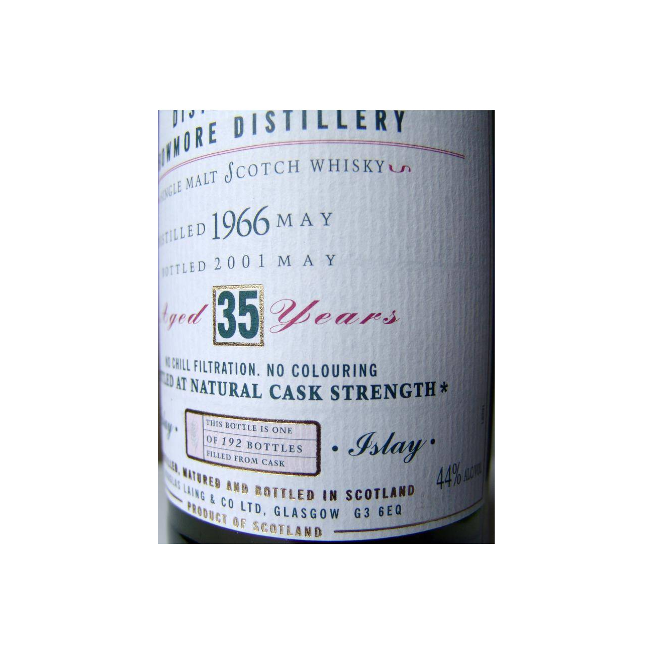 Bowmore Old Malt Cask 1966 35 Years Single Malt Whisky 3