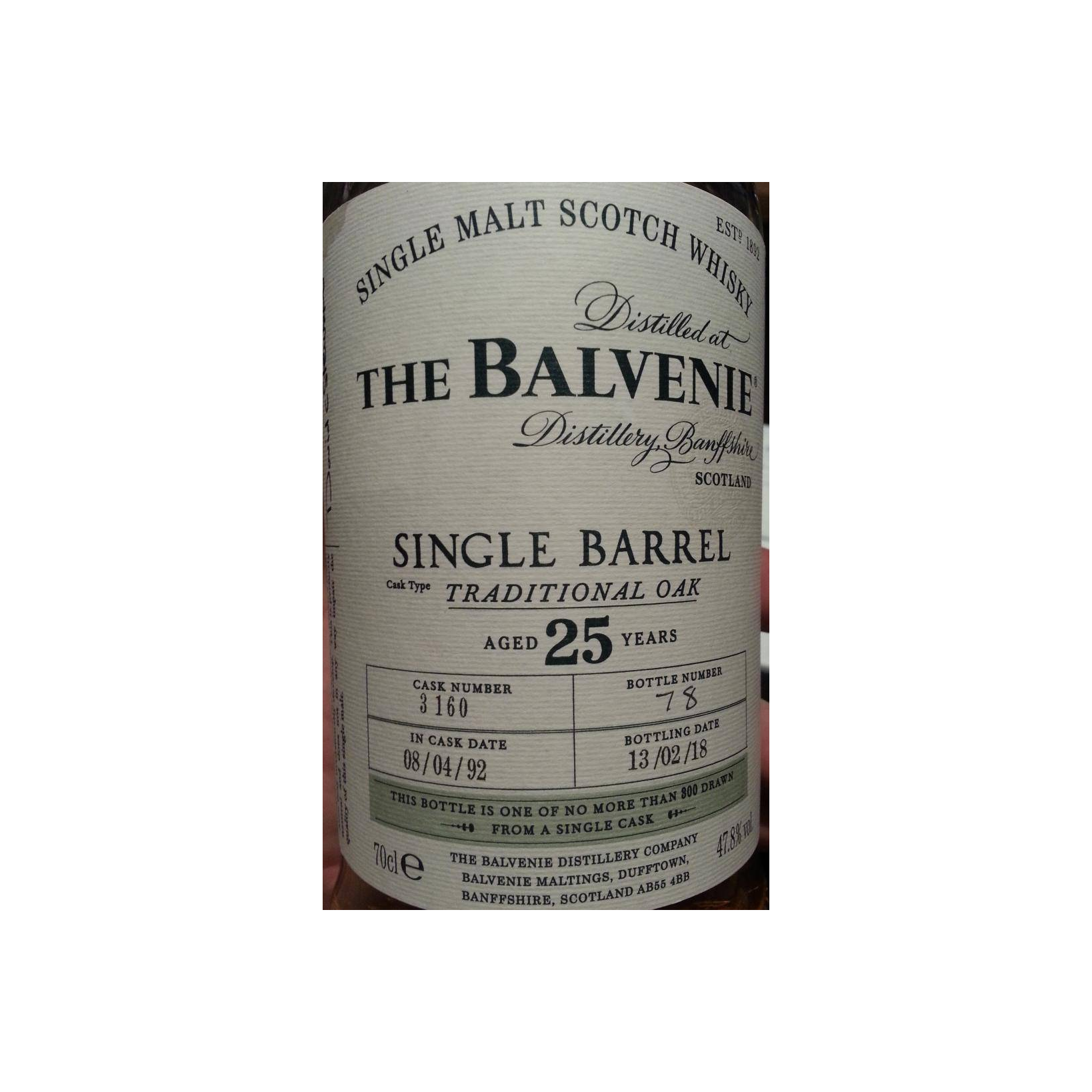 The Balvenie Single Cask 1992 25 Years Single Malt Whisky 2
