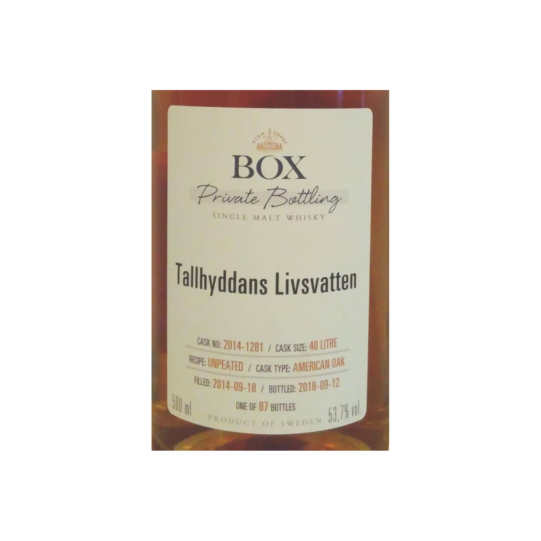 Compass Box Private Bottling 2014 3 Years Single Malt Whisky 2