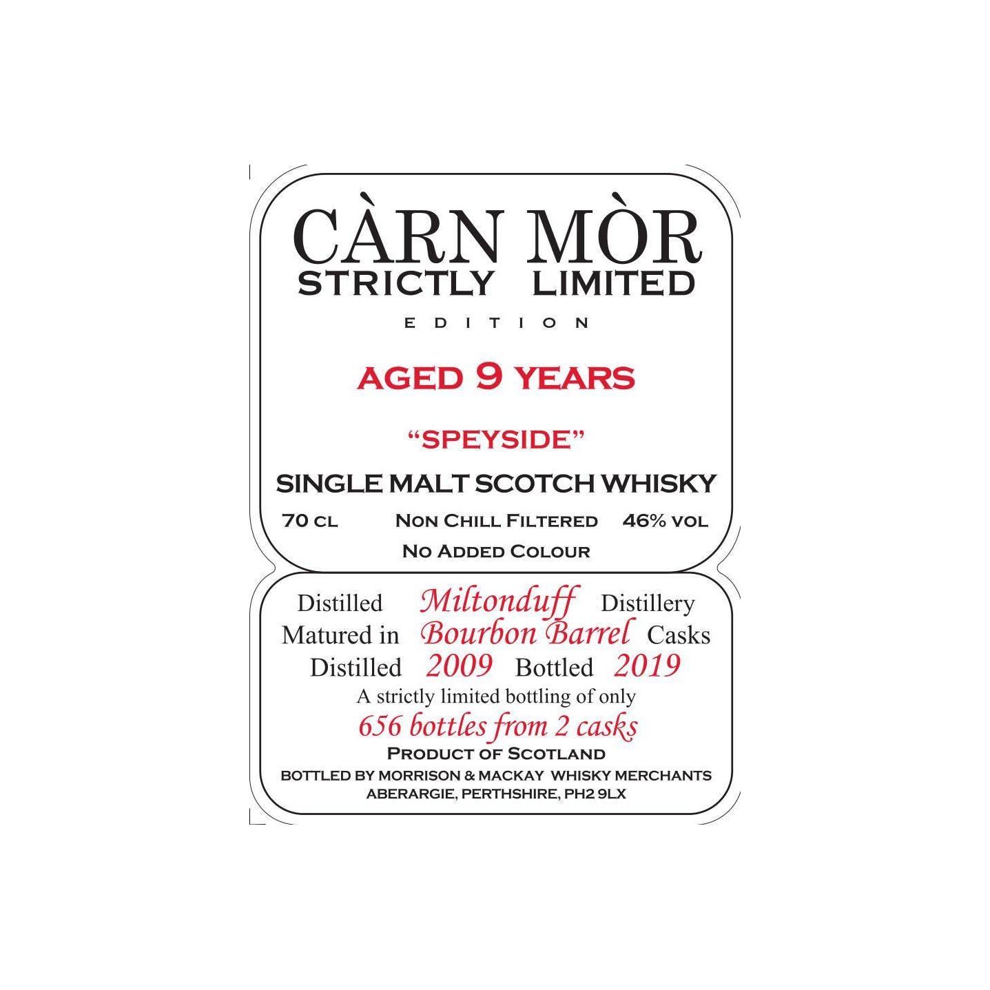 Miltonduff 2009 9 Years Single Malt Whisky