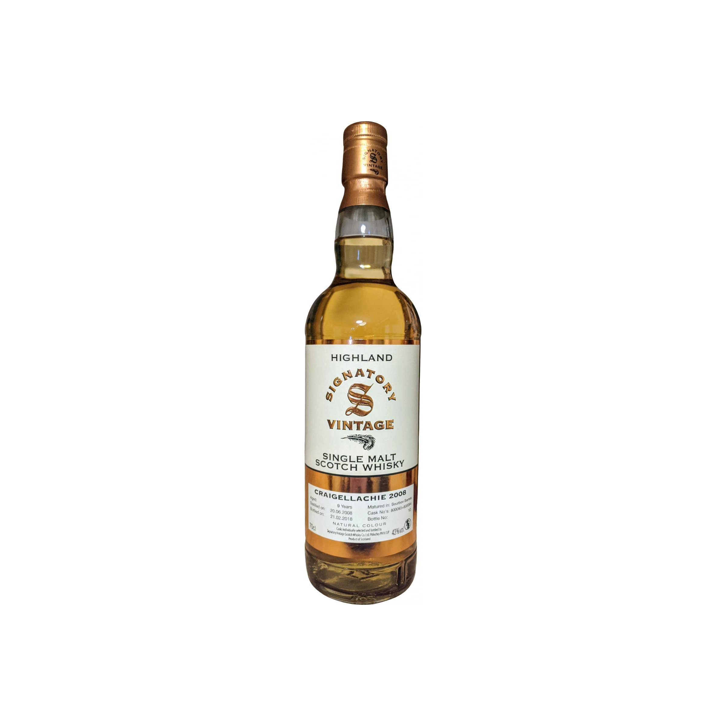 Craigellachie Vintage Collection 2008 9 Years Single Malt Whisky