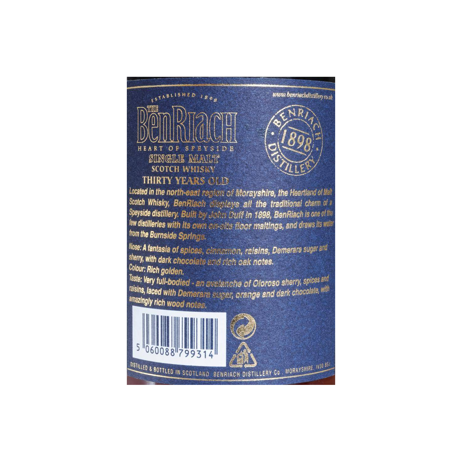 BenRiach 30 Years Single Malt Whisky 2