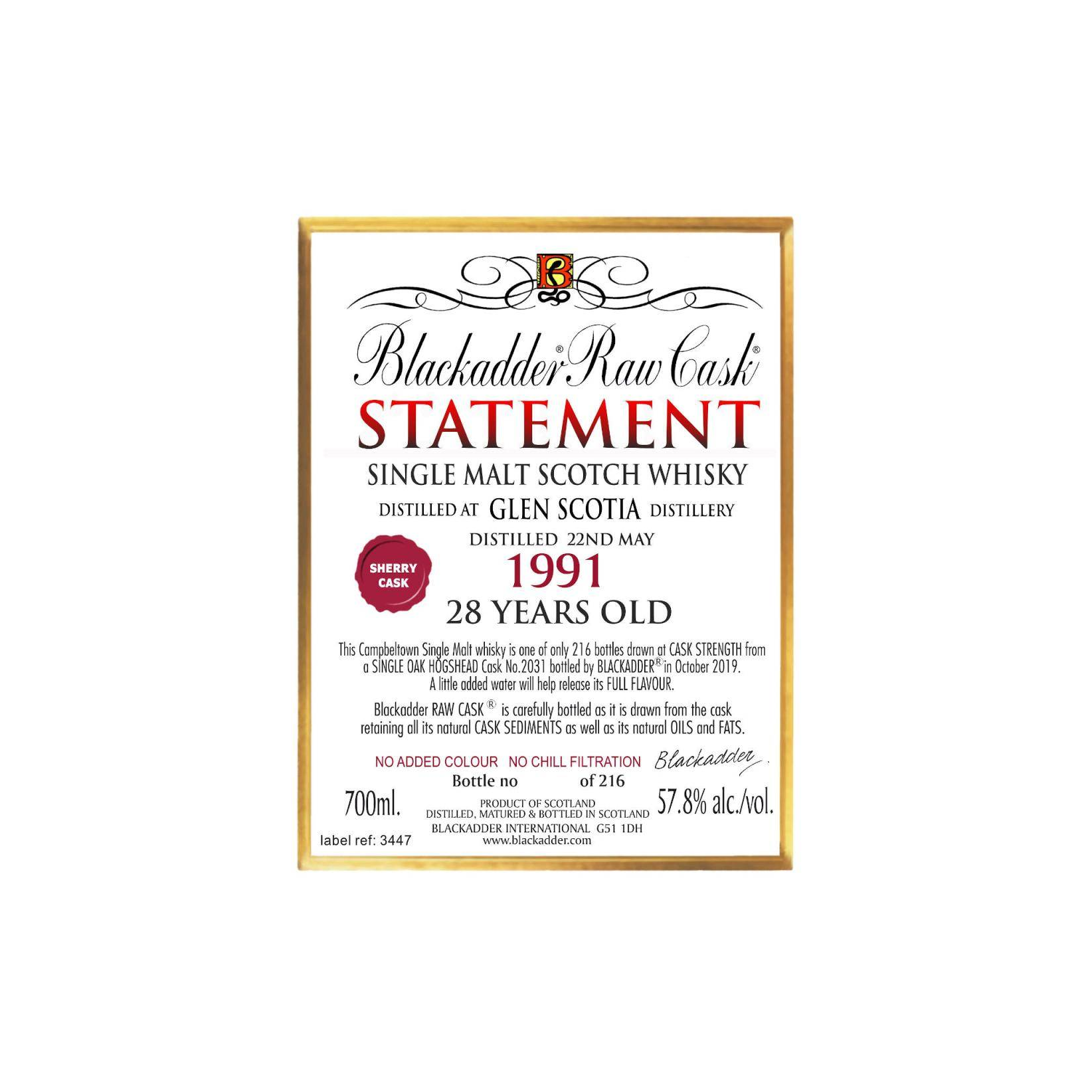 Glen Scotia 1991 28 Years Single Malt Whisky 3
