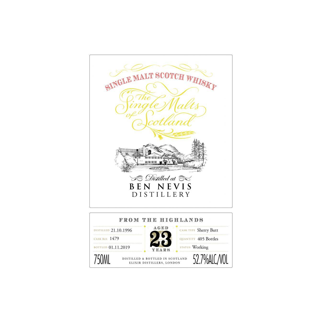 Ben Nevis The Single Malts of Scotland 1996 23 Years Single Malt Whisky 2