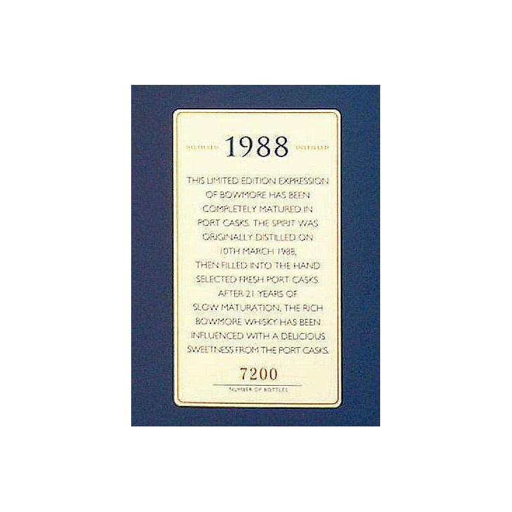 Bowmore 1988 21 Years Single Malt Whisky 3