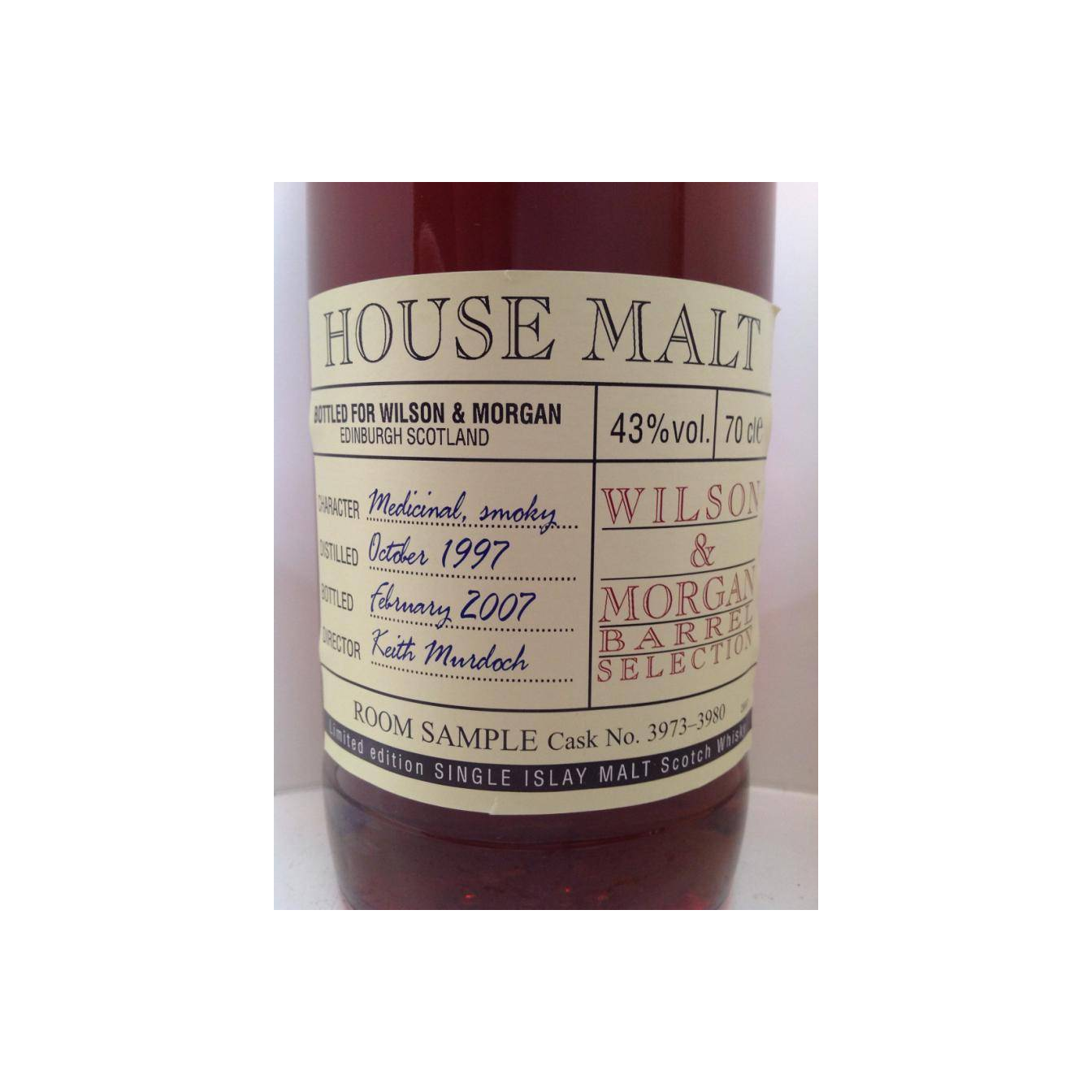 Wilson & Morgan 1997 9 Years Single Malt Whisky 2