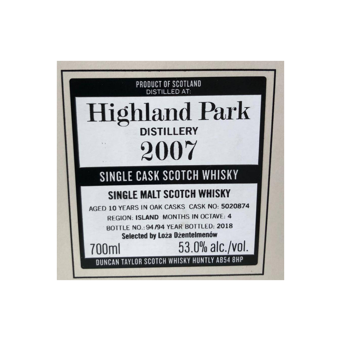 Highland Park The Octave 2007 10 Years Single Malt Whisky 3