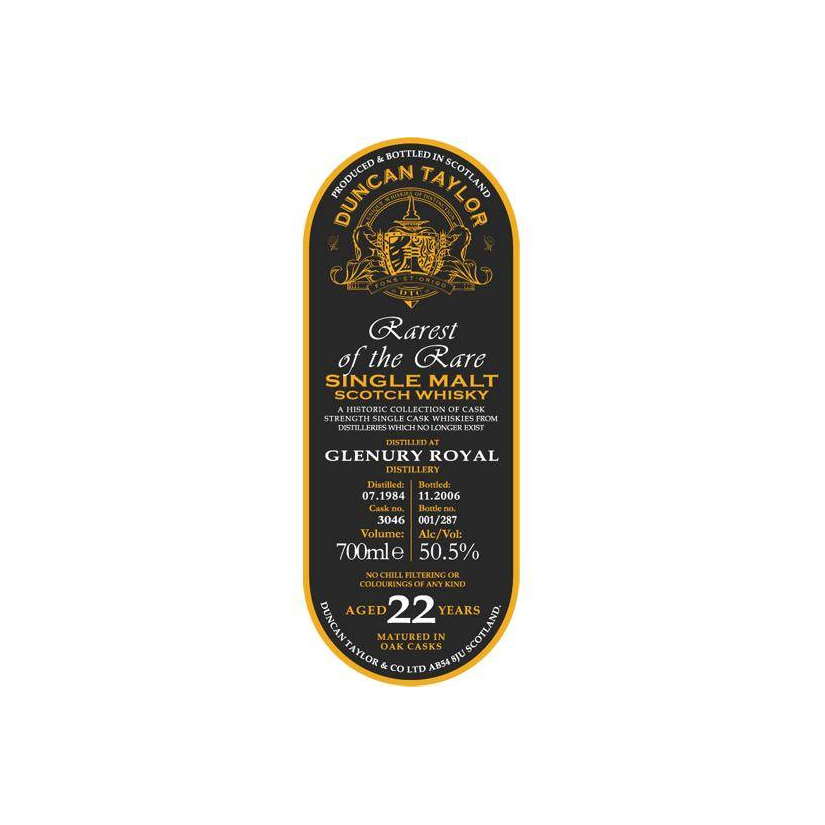 Glenury Royal 1984 22 Years Single Malt Whisky 2