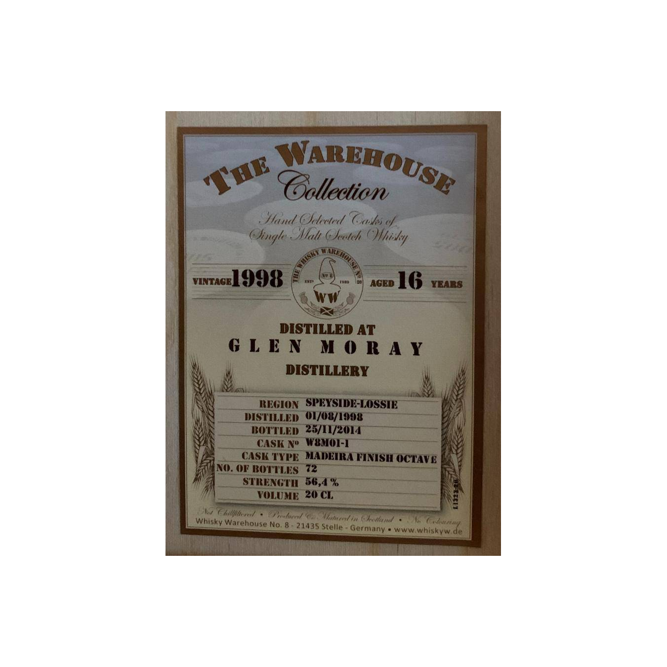 Glen Moray 1998 16 Years Single Malt Whisky 3