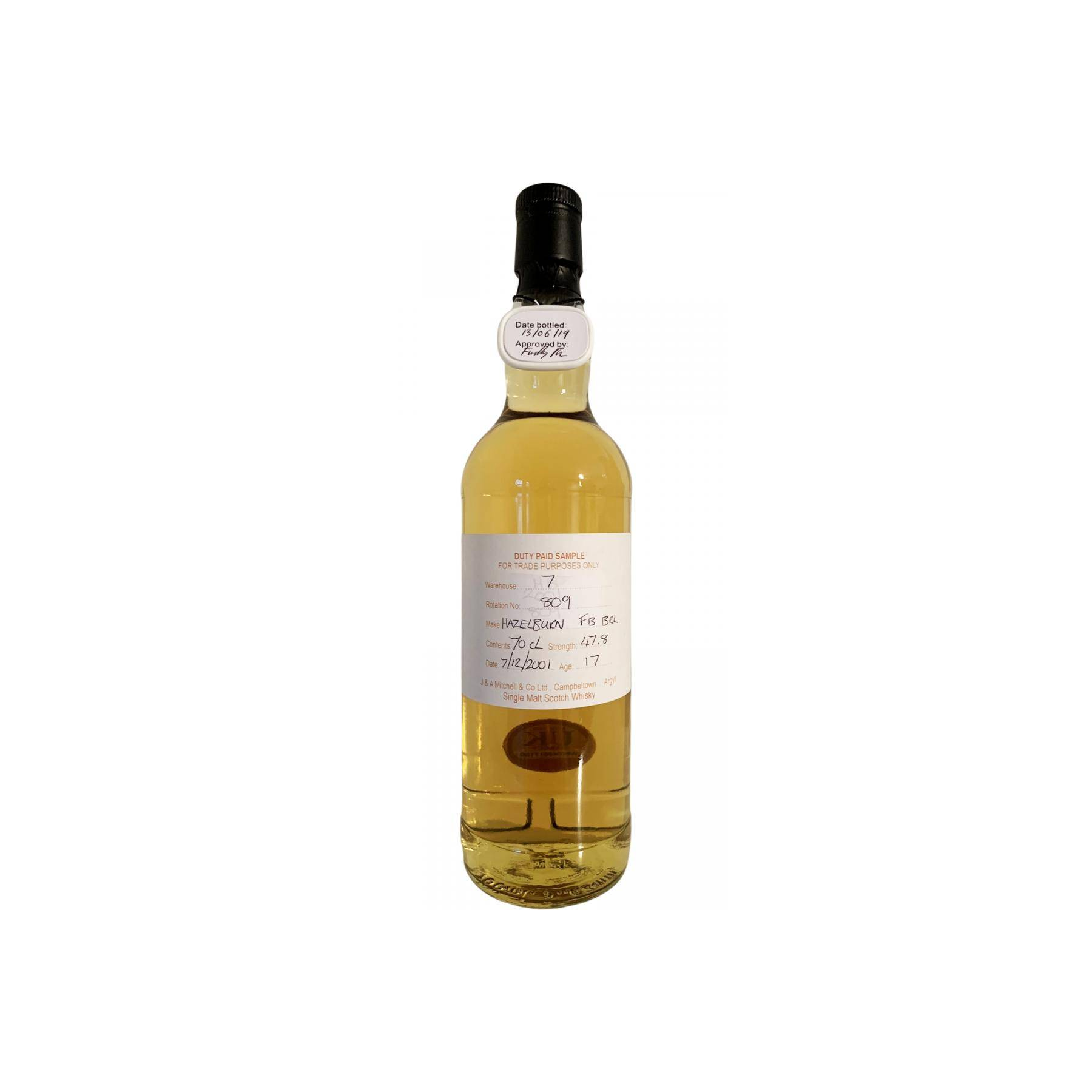 Hazelburn Duty Paid Sample - For Trade Purposes Only 2001 17 Years Single Malt Whisky