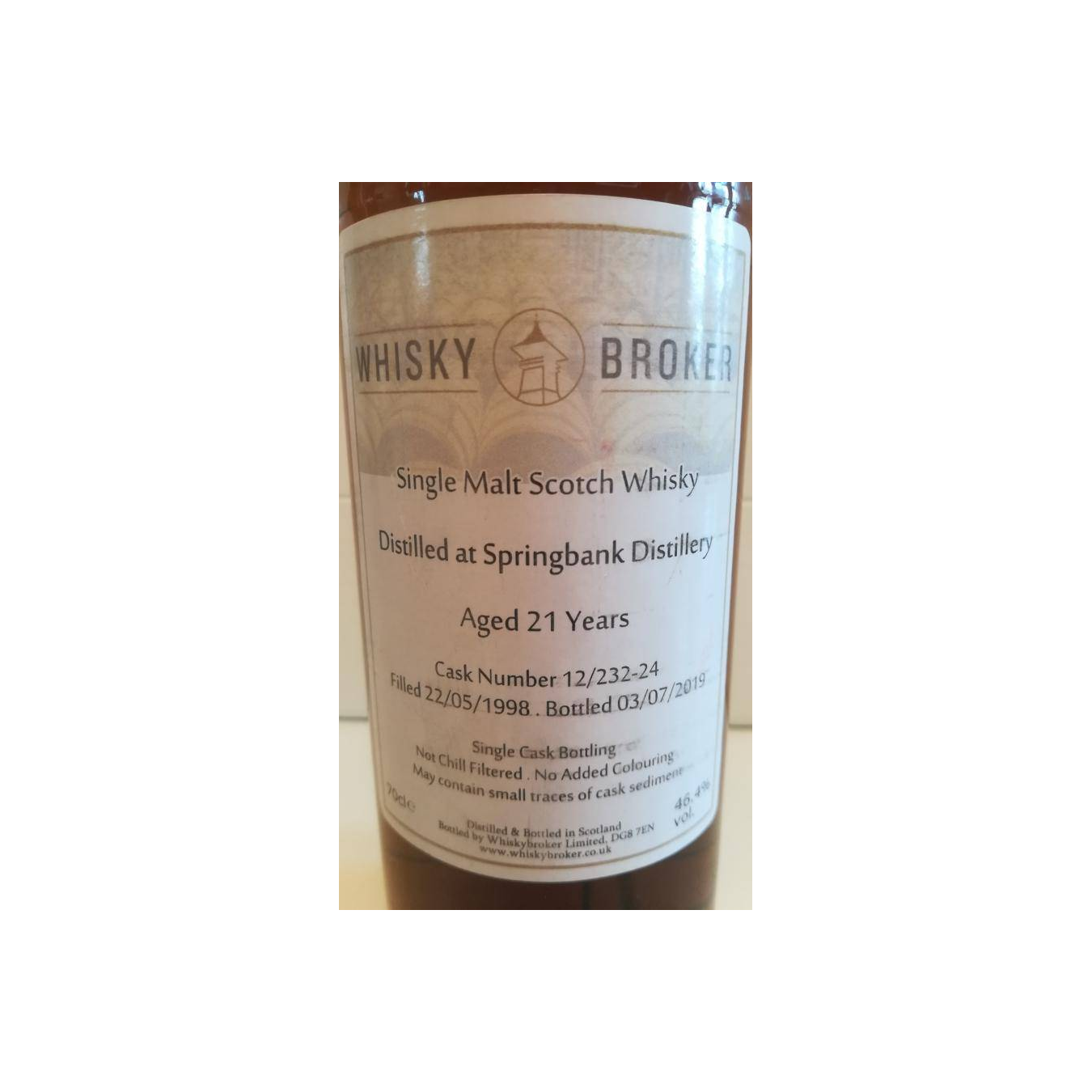 Springbank Individual Cask Bottling 1998 21 Years Single Malt Whisky 2