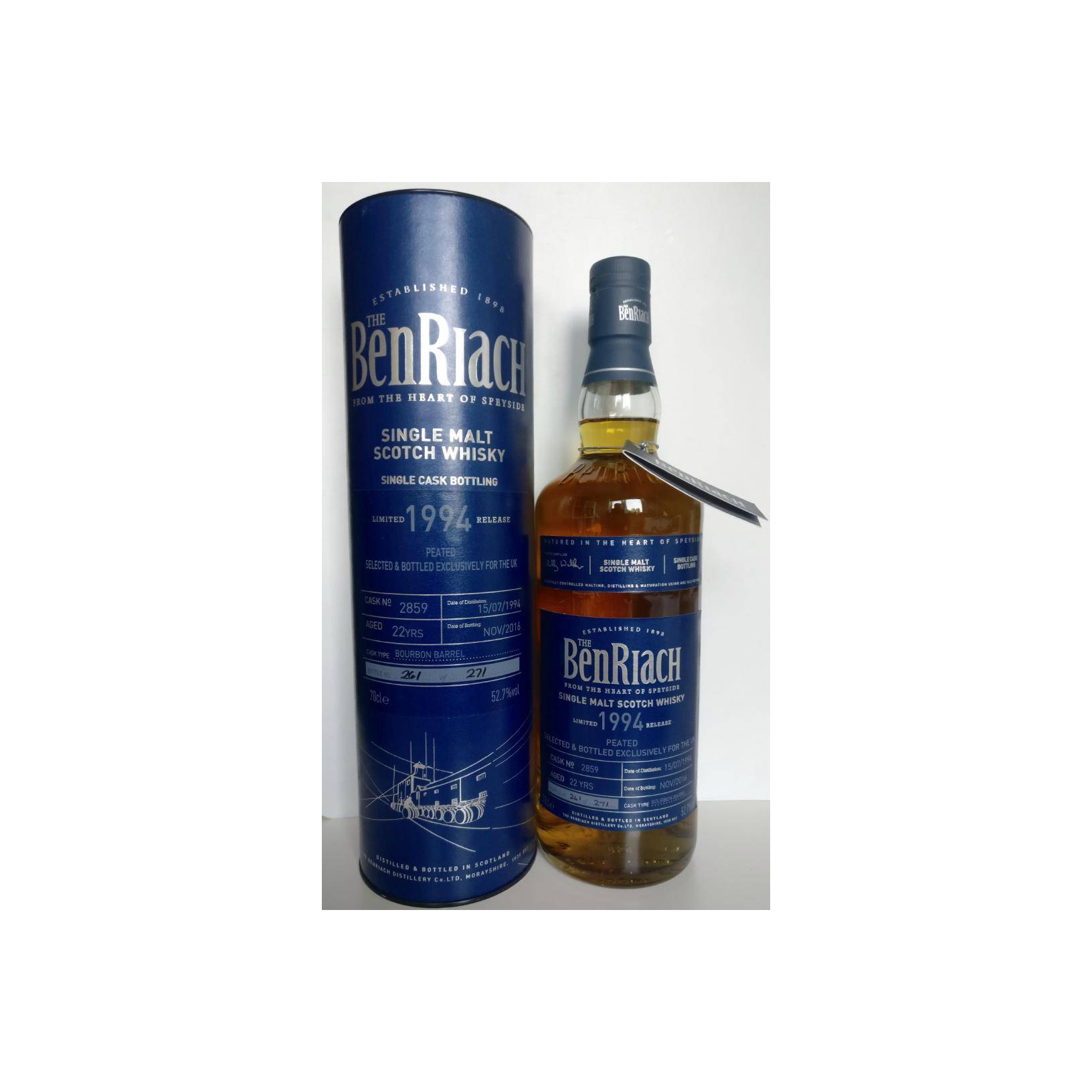 BenRiach Individual Cask Bottling 1994 22 Years Single Malt Whisky 2