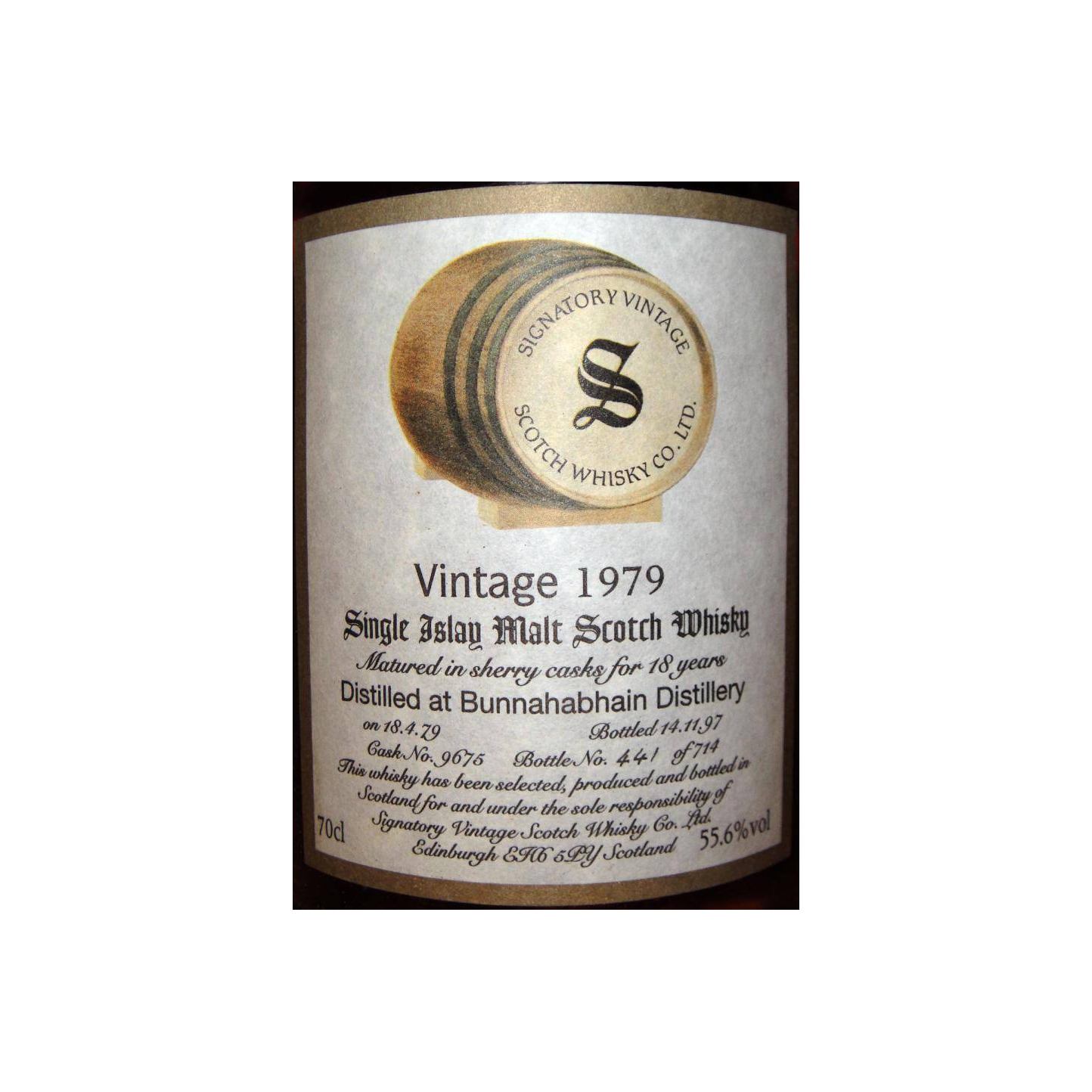 Bunnahabhain Vintage Collection - Dumpy 1979 18 Years Single Malt Whisky 2