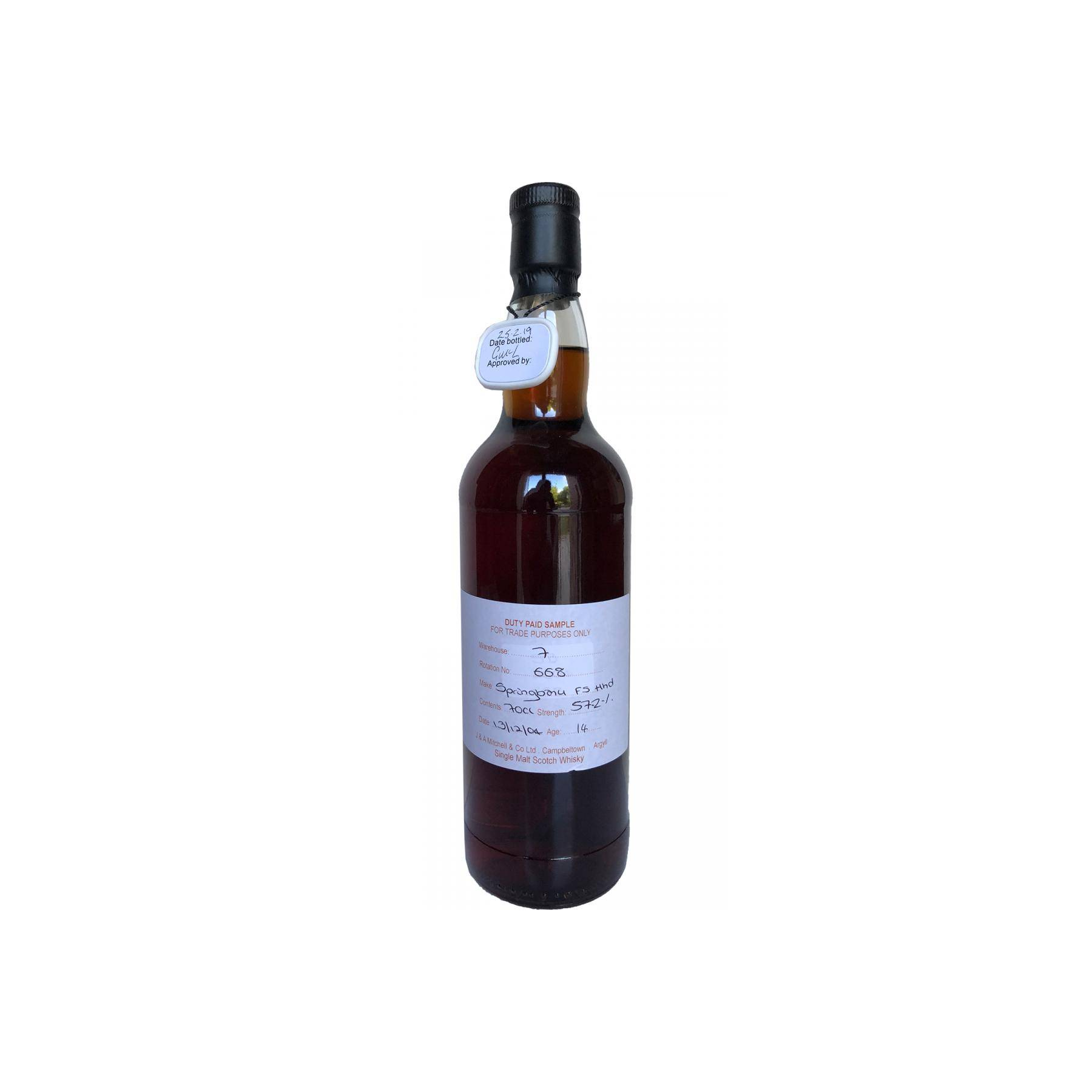 Springbank Duty Paid Sample - For Trade Purposes Only 2004 14 Years Single Malt Whisky