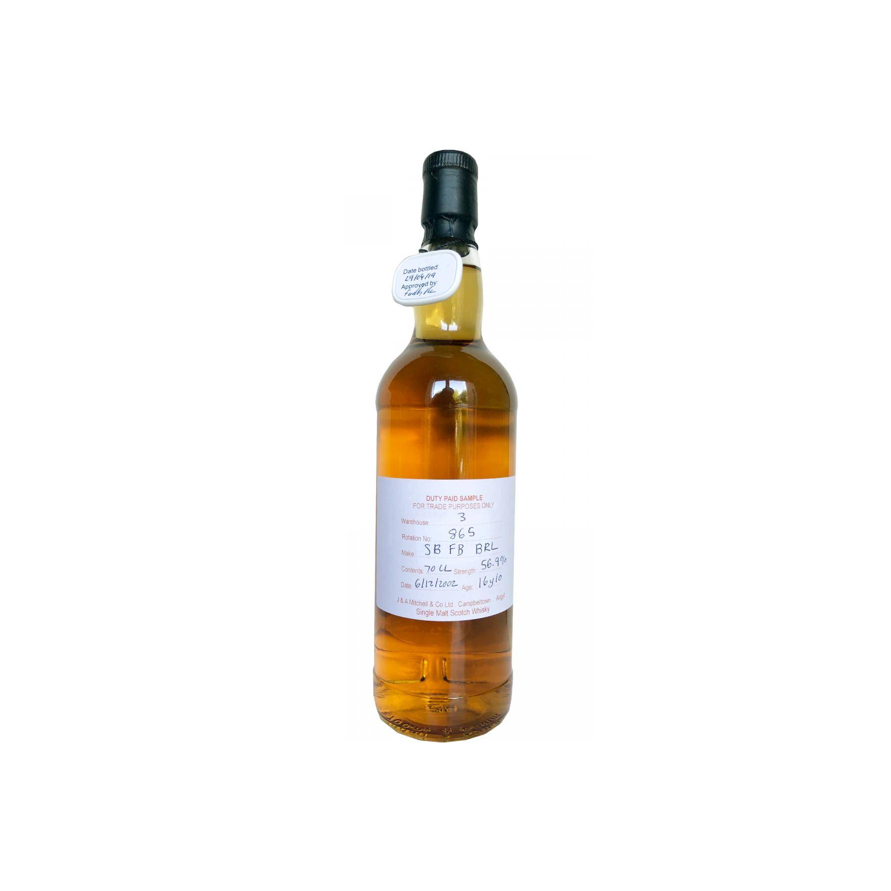 Springbank Duty Paid Sample - For Trade Purposes Only 2002 16 Years Single Malt Whisky