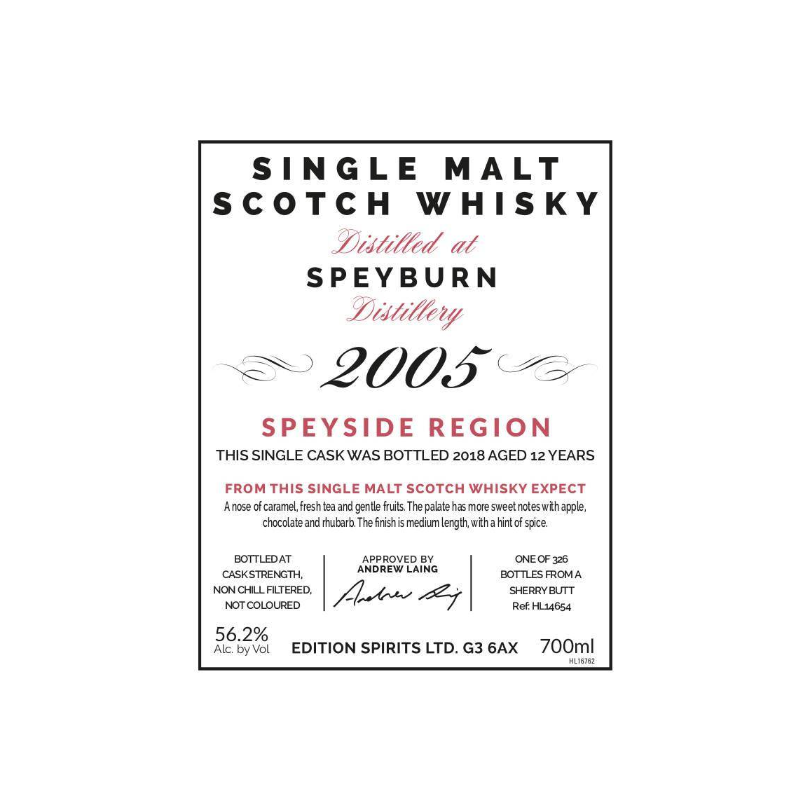 Spey The First Editions 2005 12 Years Single Malt Whisky 2