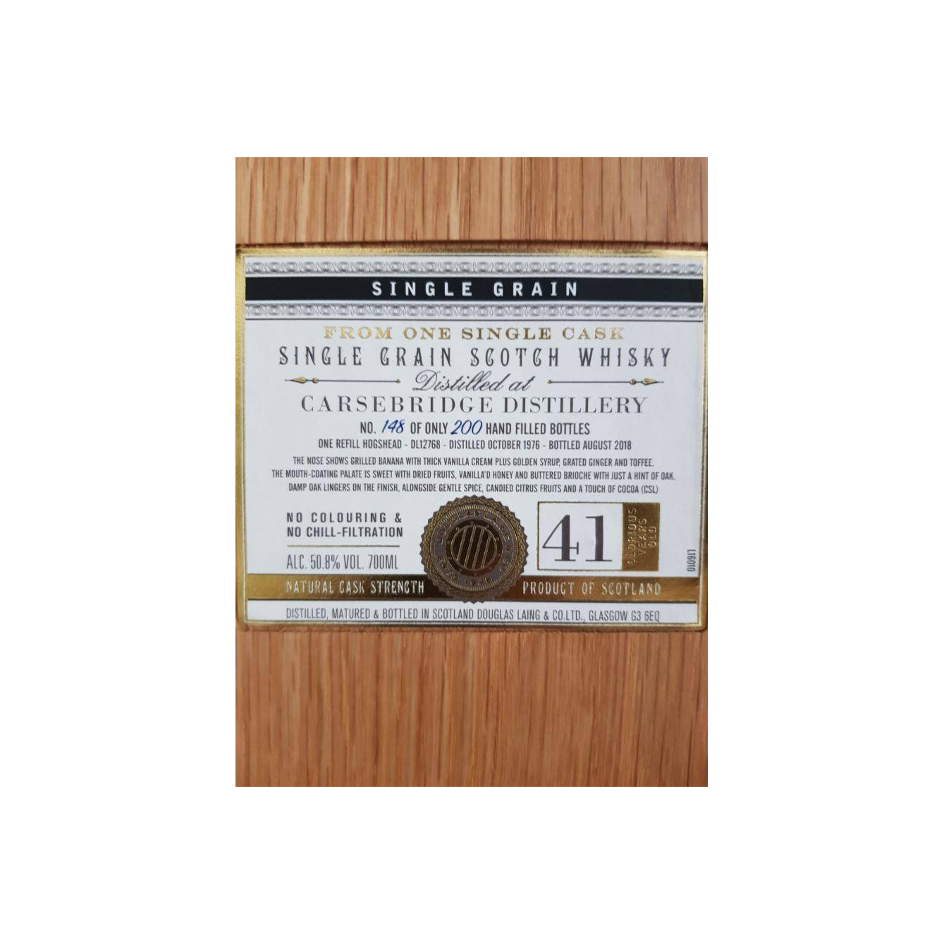 Carsebridge 1976 41 Years Single Grain Whisky 3